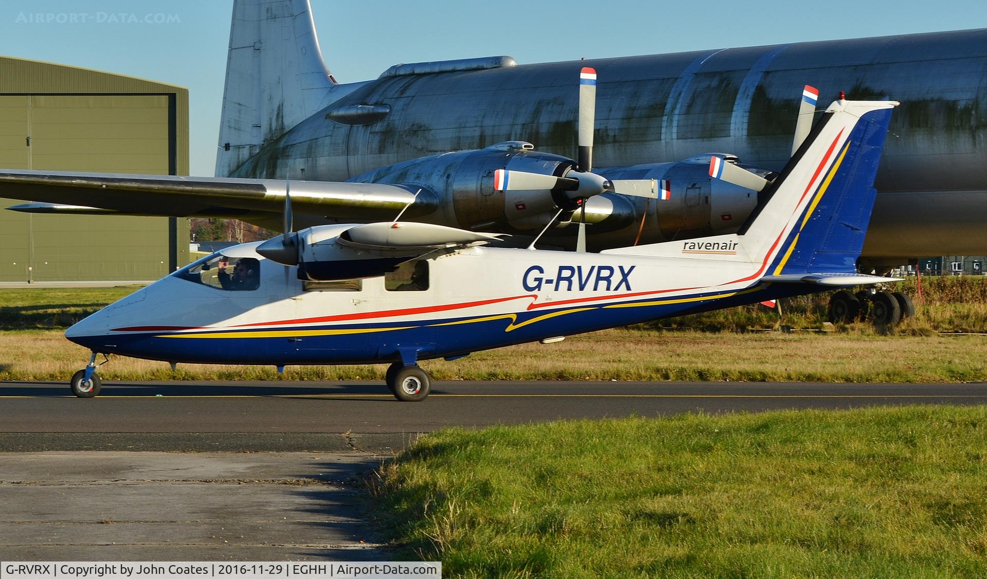 G-RVRX, 1977 Partenavia P-68B Victor C/N 62, Taxiing on arrival