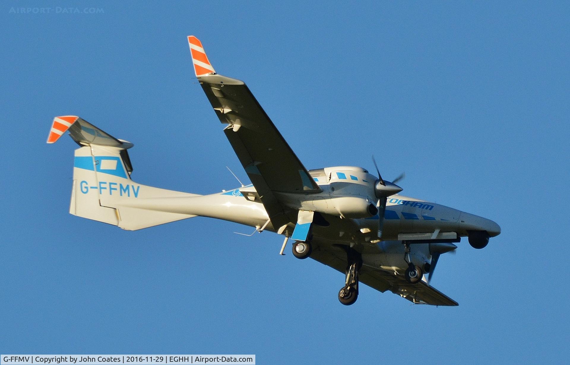 G-FFMV, 2013 Diamond DA-42NG Twin Star C/N 42.MN029, On finals to 08