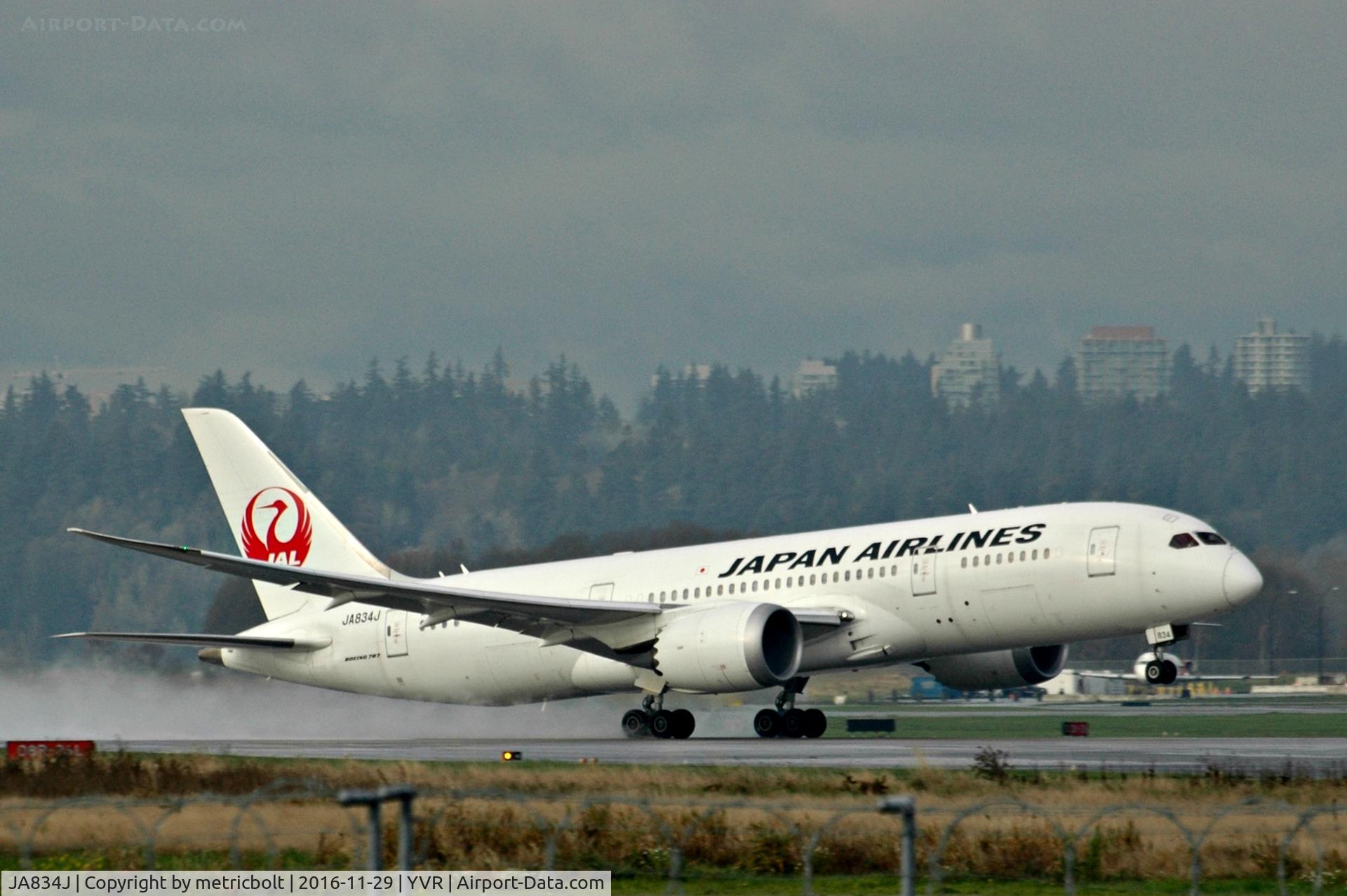 JA834J, 2013 Boeing 787-8 Dreamliner C/N 34842, Departure to Japan
