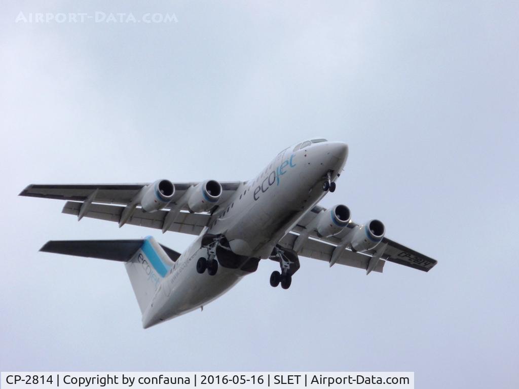 CP-2814, 1997 BAE Systems Avro 146-RJ85 C/N E.2317, Arriving to El Trompillo