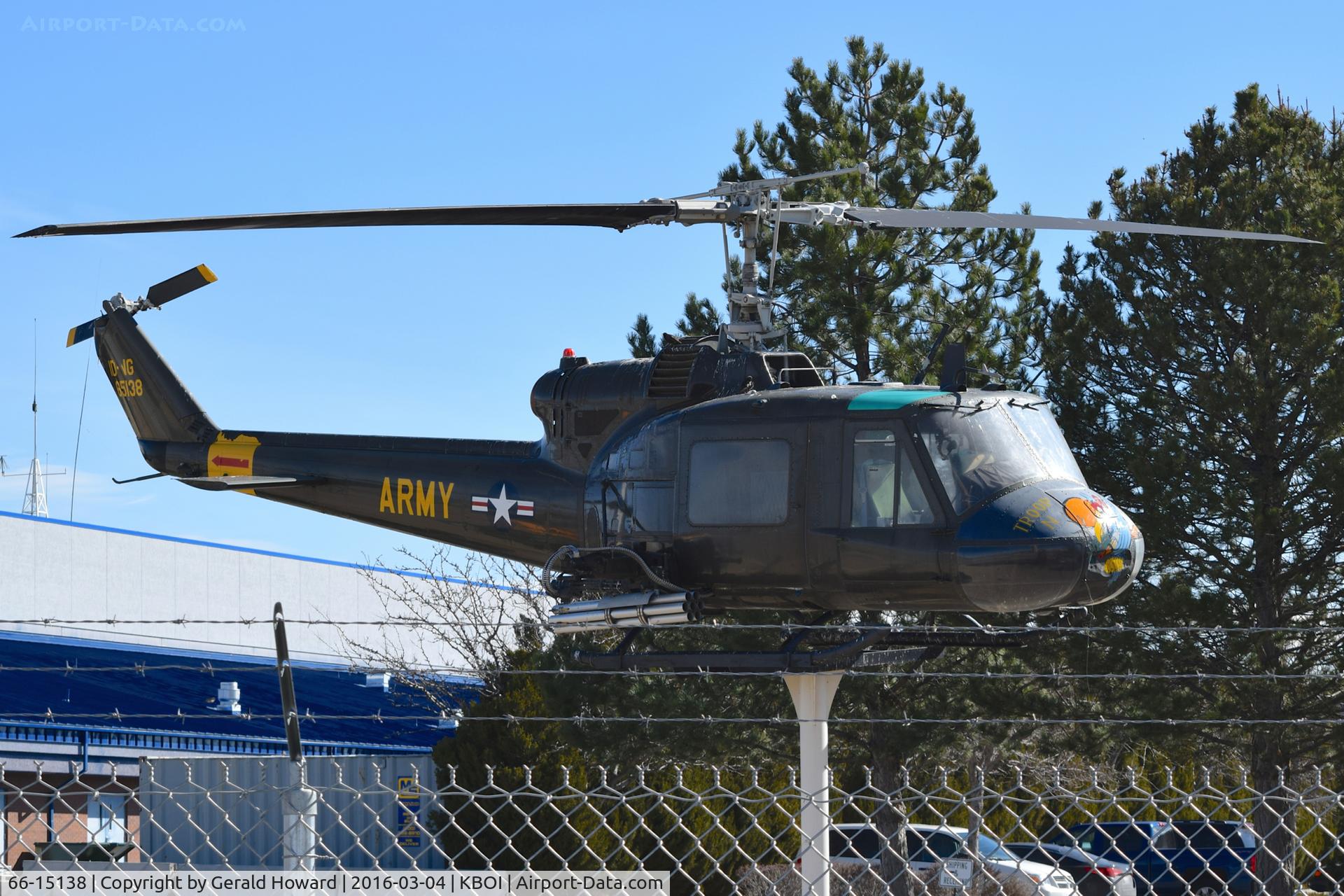 66-15138, Bell UH-1A Iroquois C/N 1866, Currently a Gate Guard for the Idaho Army National Guard.