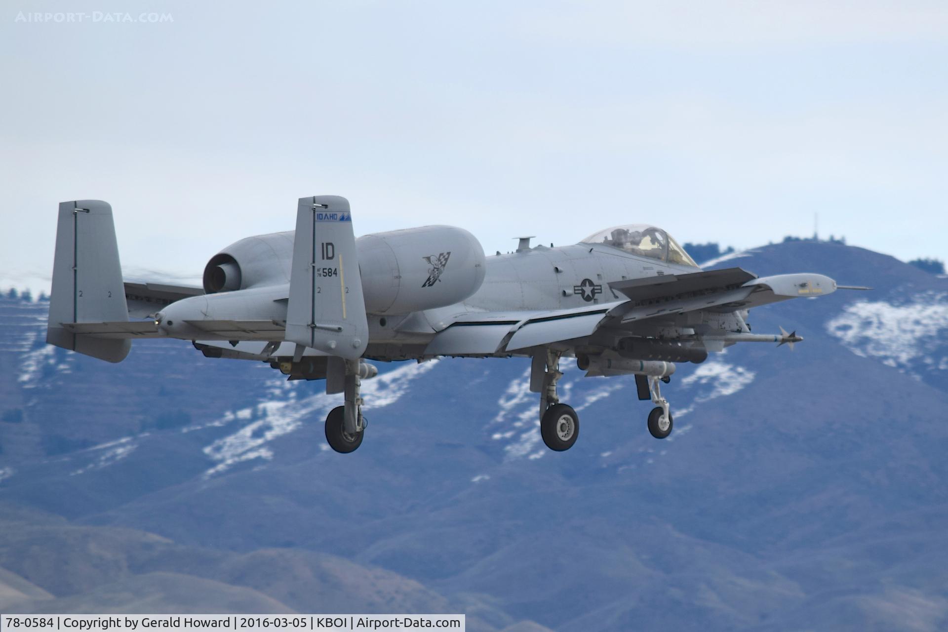 78-0584, 1978 Fairchild Republic A-10C Thunderbolt II C/N A10-0204, Over the numbers for RWY 10R.