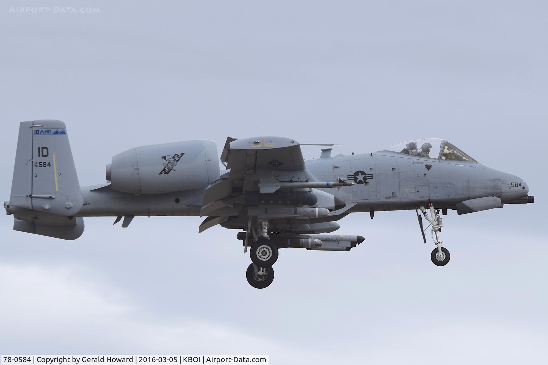 78-0584, 1978 Fairchild Republic A-10C Thunderbolt II C/N A10-0204, On final approach for RWY 10R.