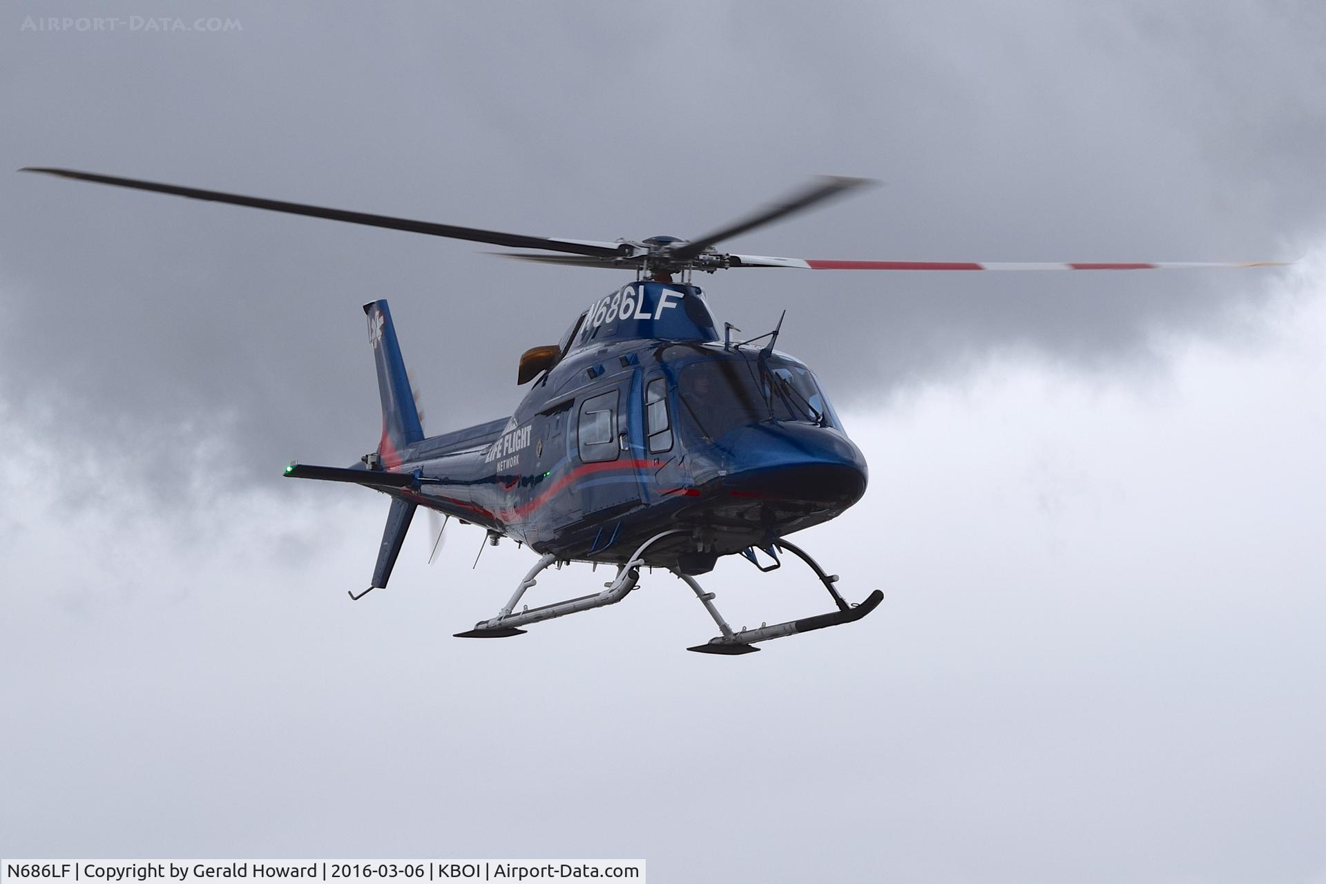 N686LF, 2015 AgustaWestland AW-119 MkII Koala C/N 14832, Departing into some bad weather.