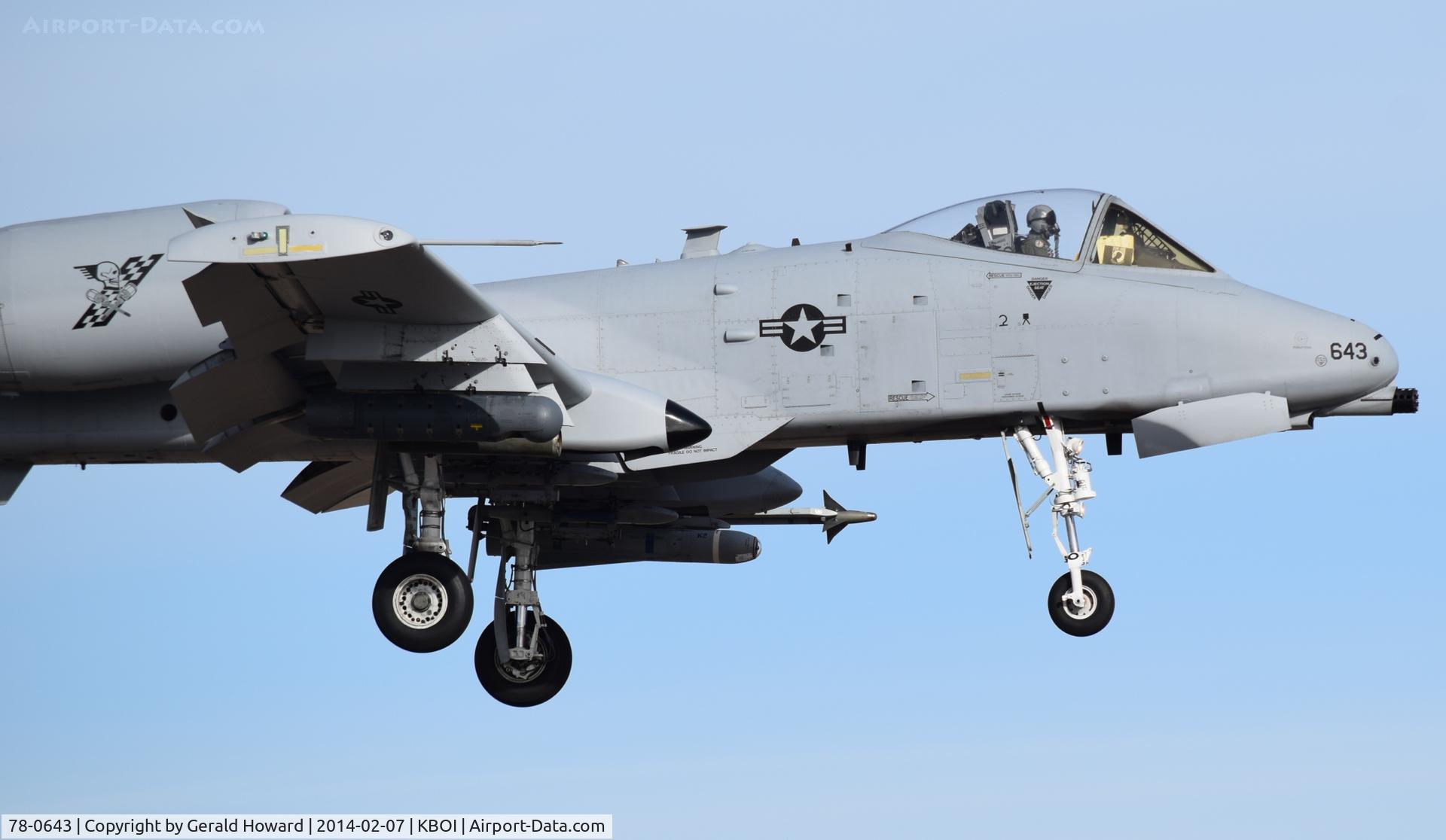 78-0643, 1978 Fairchild Republic A-10C Thunderbolt II C/N A10-0263, Landing RWY 10R.