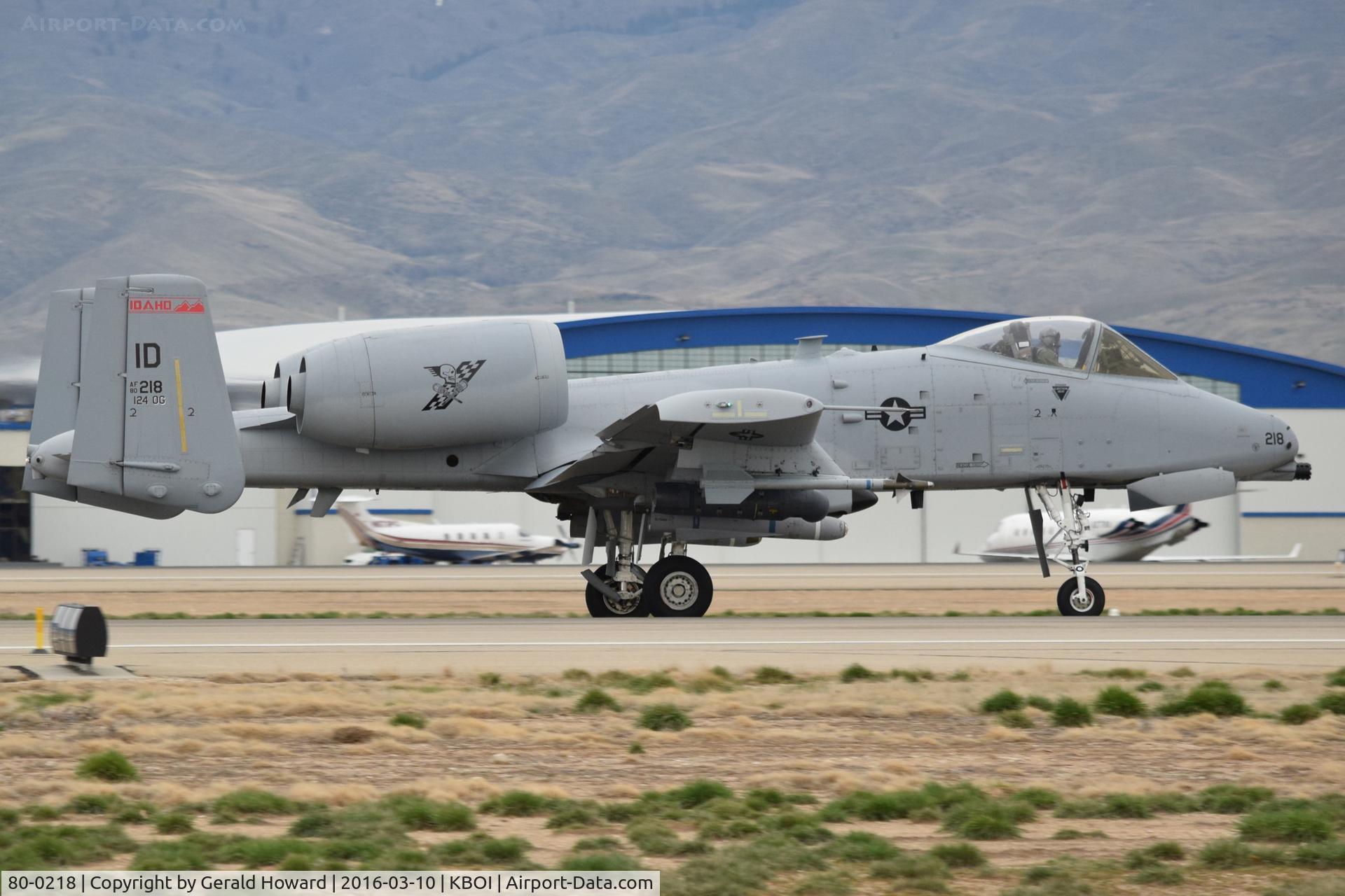 80-0218, 1980 Fairchild Republic A-10C Thunderbolt II C/N A10-0568, Take off on RWY 10R.