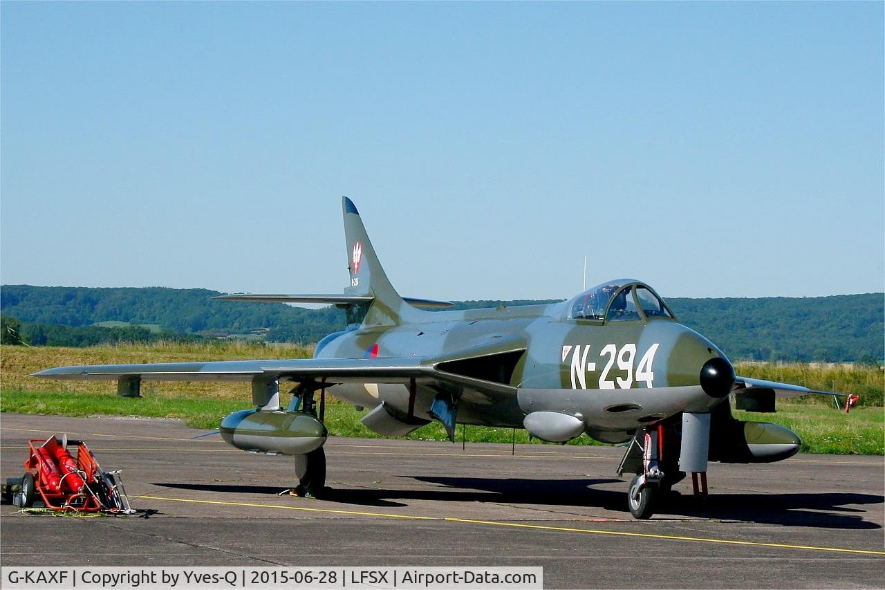G-KAXF, 1956 Hawker Hunter F.6A C/N S4/U/3361, Hawker Hunter F.6A, Static display, Luxeuil-St Sauveur Air Base 116 (LFSX) Open day 2015