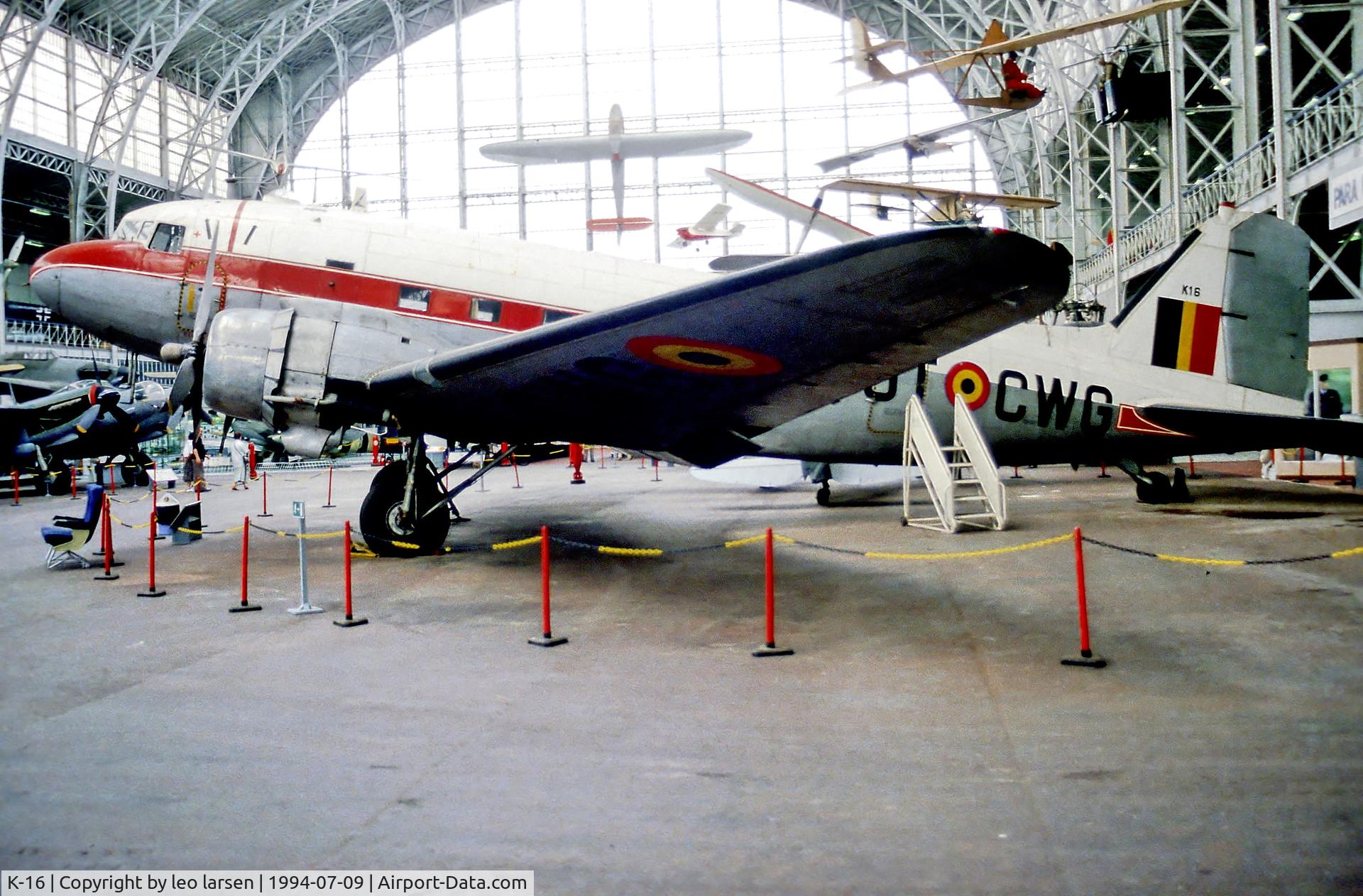 K-16, 1943 Douglas C-47B-1-DL Skytrain C/N 20823, Brussels Air Museum 9.7.94