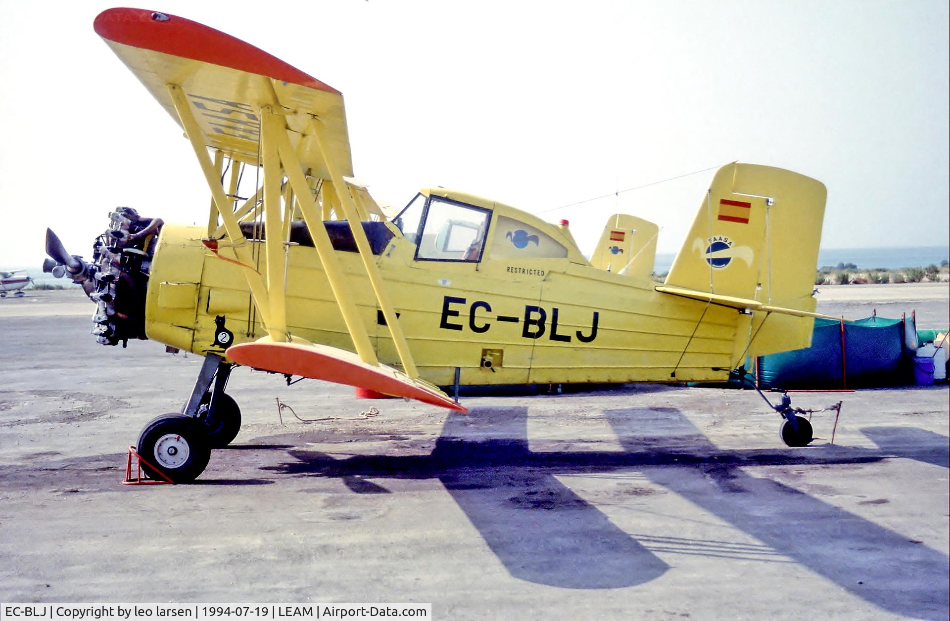 EC-BLJ, Grumman G-164A C/N 536, LEI Almeria 19.7.94