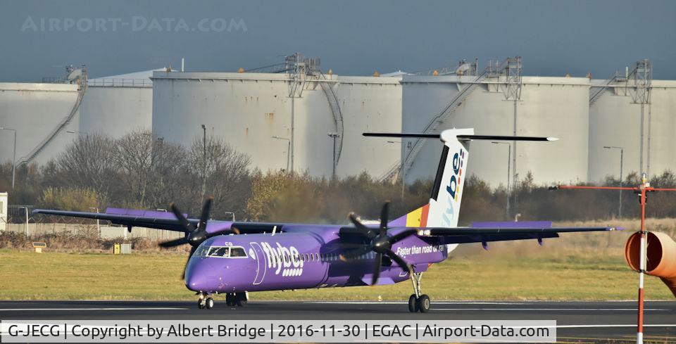 G-JECG, 2004 De Havilland Canada DHC-8-402Q Dash 8 C/N 4098, flybe G-JECG arriving at Belfast City from Manchester.