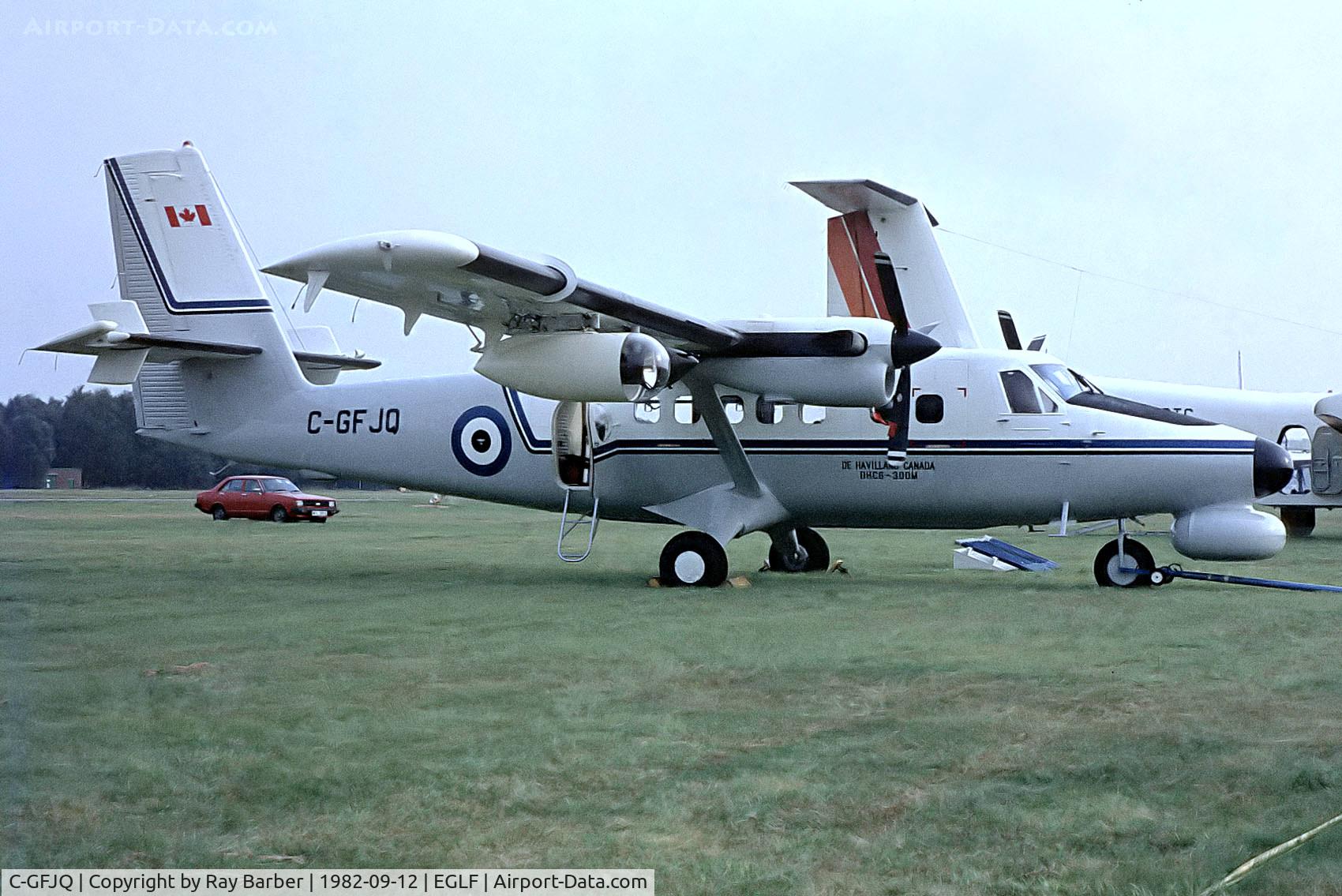 C-GFJQ, De Havilland Canada DHC-6-300M Twin Otter C/N 774, De Havilland Canada DHC-6-300 Twin Otter [774] (De Havilland Canada) Farnborough~G 12/09/1982. From a slide.