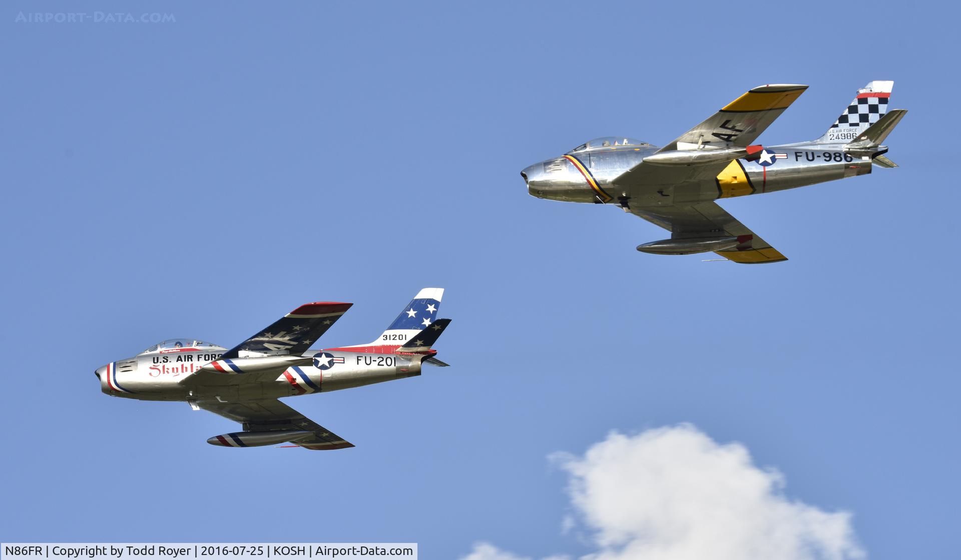 N86FR, 1952 North American F-86F Sabre C/N 191-655, Airventure 2016