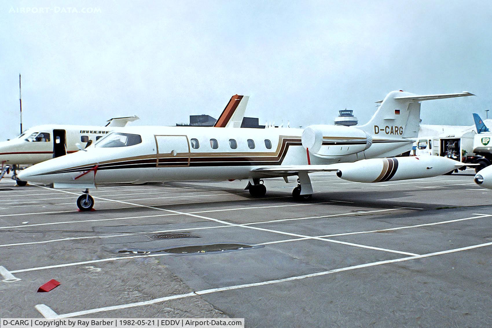 D-CARG, 1981 Gates Learjet 35A C/N 433, Learjet 35A [35A-433] (Aero Dienst) Hannover~D 21/05/1982. From a slide.