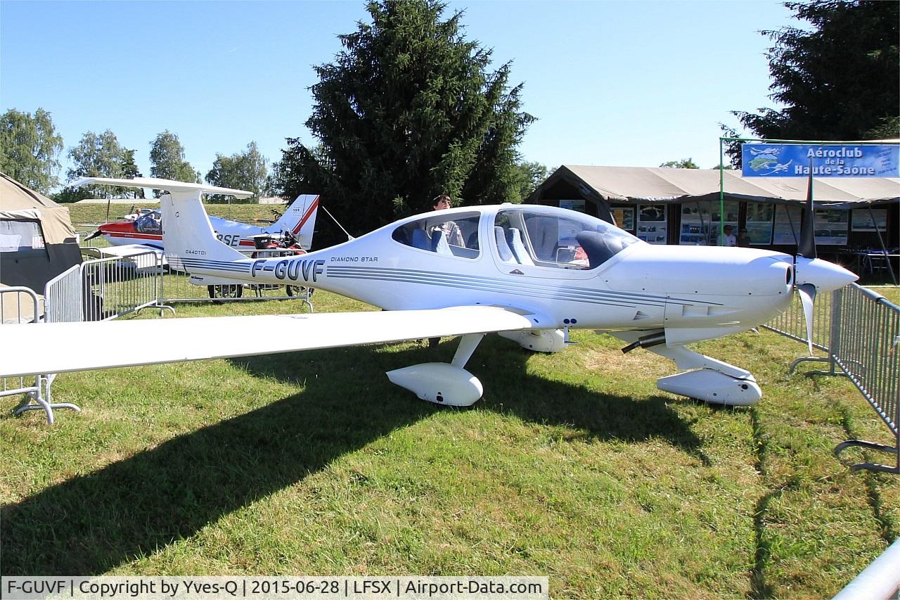 F-GUVF, 2003 Diamond DA-40D Diamond Star C/N D4.019, Diamond DA-40D Diamond Star, Displayed at Luxeuil-St Sauveur Air Base 116 (LFSX) Open day 2015