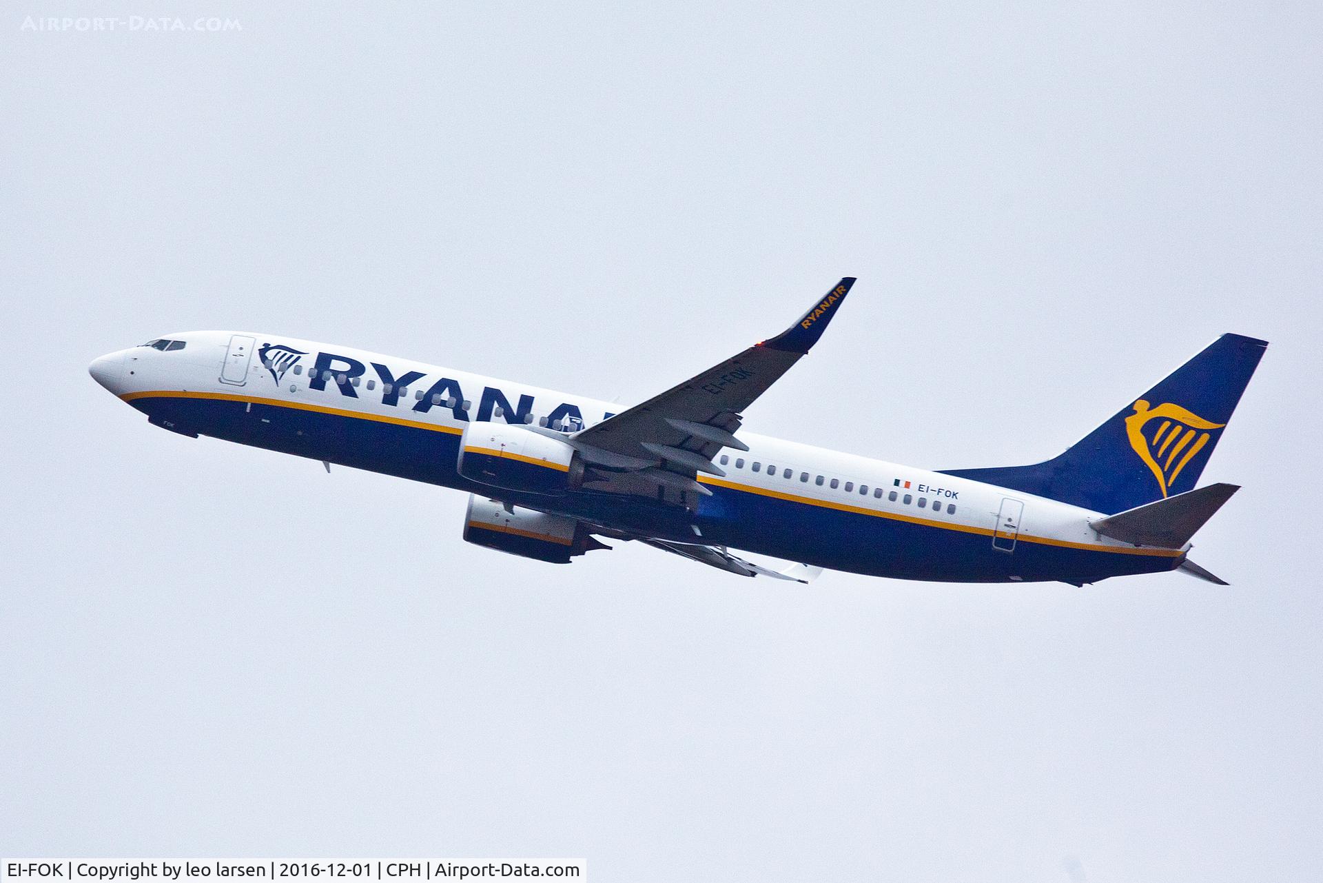 EI-FOK, 2016 Boeing 737-8AS C/N 44719, Copenhagen 1.12.16