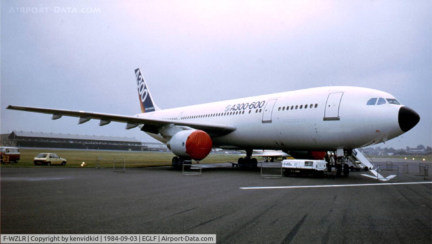 F-WZLR, 1983 Airbus A300B4-622 C/N 252, At the 1984 Farnborough International Air Show. Scanned from slide.