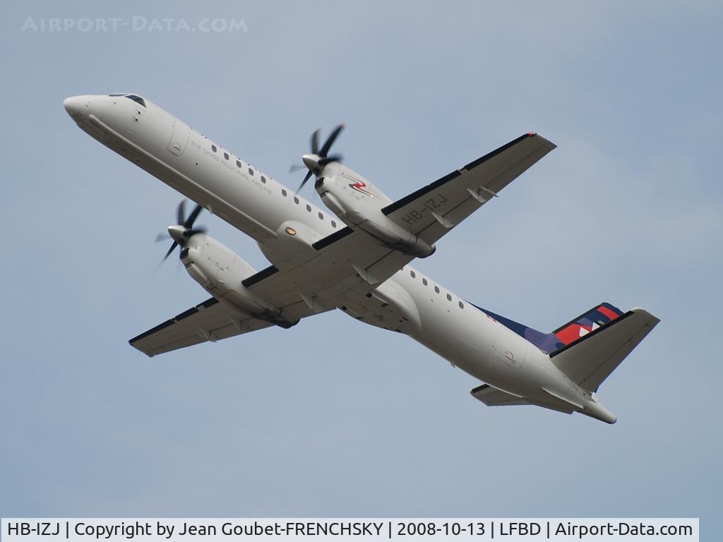 HB-IZJ, 1995 Saab 2000 C/N 2000-015, Darwin Airlines take off runway 23
