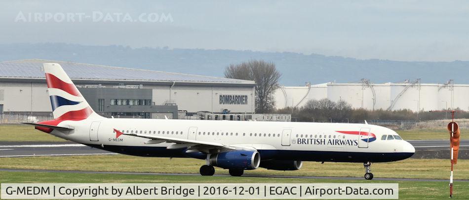 G-MEDM, 2006 Airbus A321-231 C/N 2799, British Airways G-MEDM arriving from Heathrow.