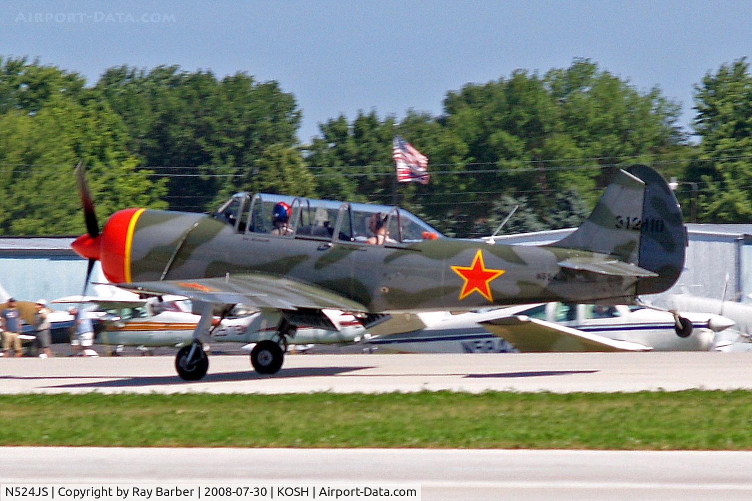 N524JS, 2003 Yakovlev (Aerostar) Yak-52TW C/N 0312410, Yakovlev Yak-52TW [0312410] Oshkosh-Wittman Regional~N 30/07/2008