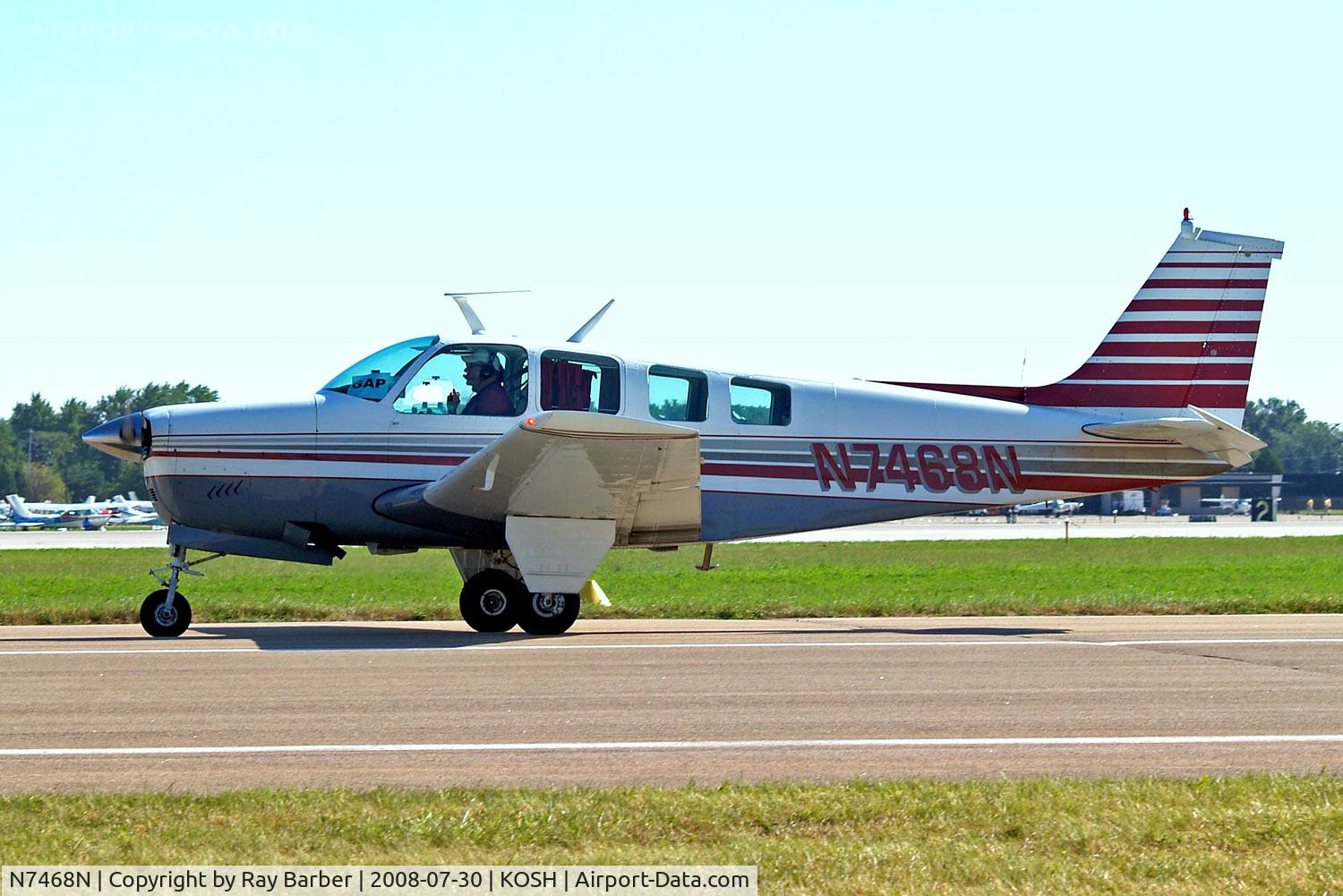 N7468N, 1968 Beech 36 Bonanza C/N E-27, Beech 36 Bonanza 36 [E-27] Oshkosh-Wittman Regional~N 30/07/2008