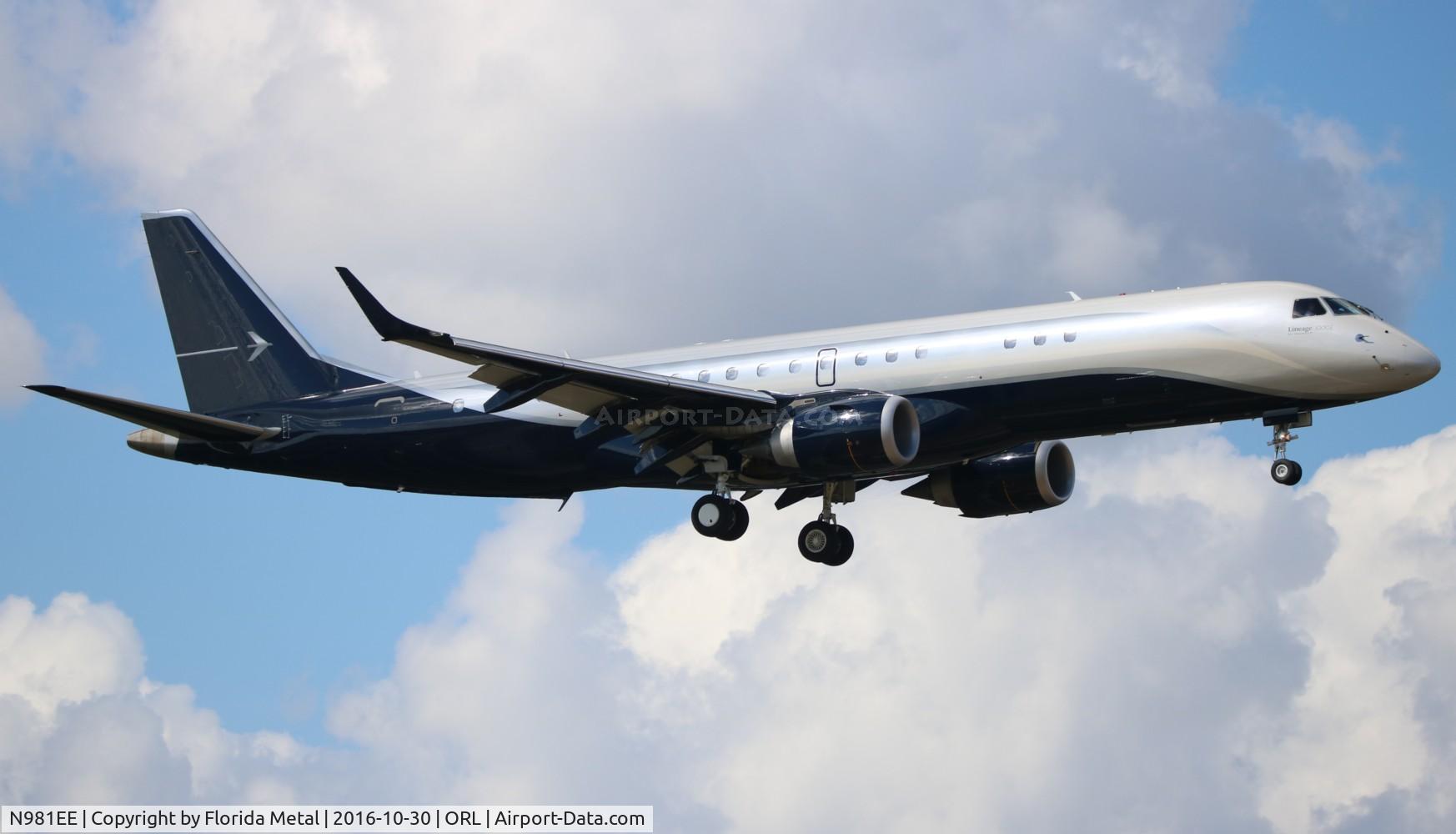 N981EE, 2013 Embraer ERJ-190-100ECJ Lineage 1000 C/N 19000559, Lineage 1000