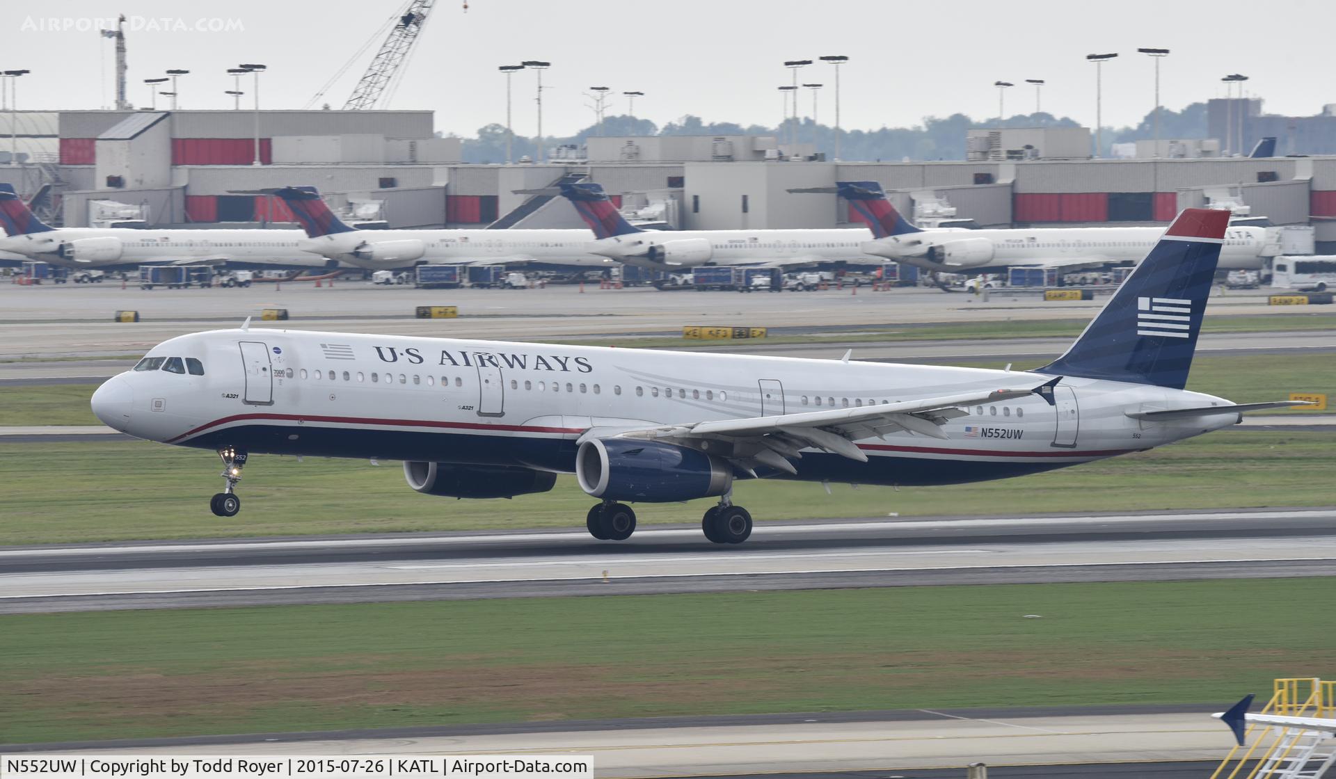 N552UW, 2011 Airbus A321-231 C/N 4957, Arriving at Atlanta