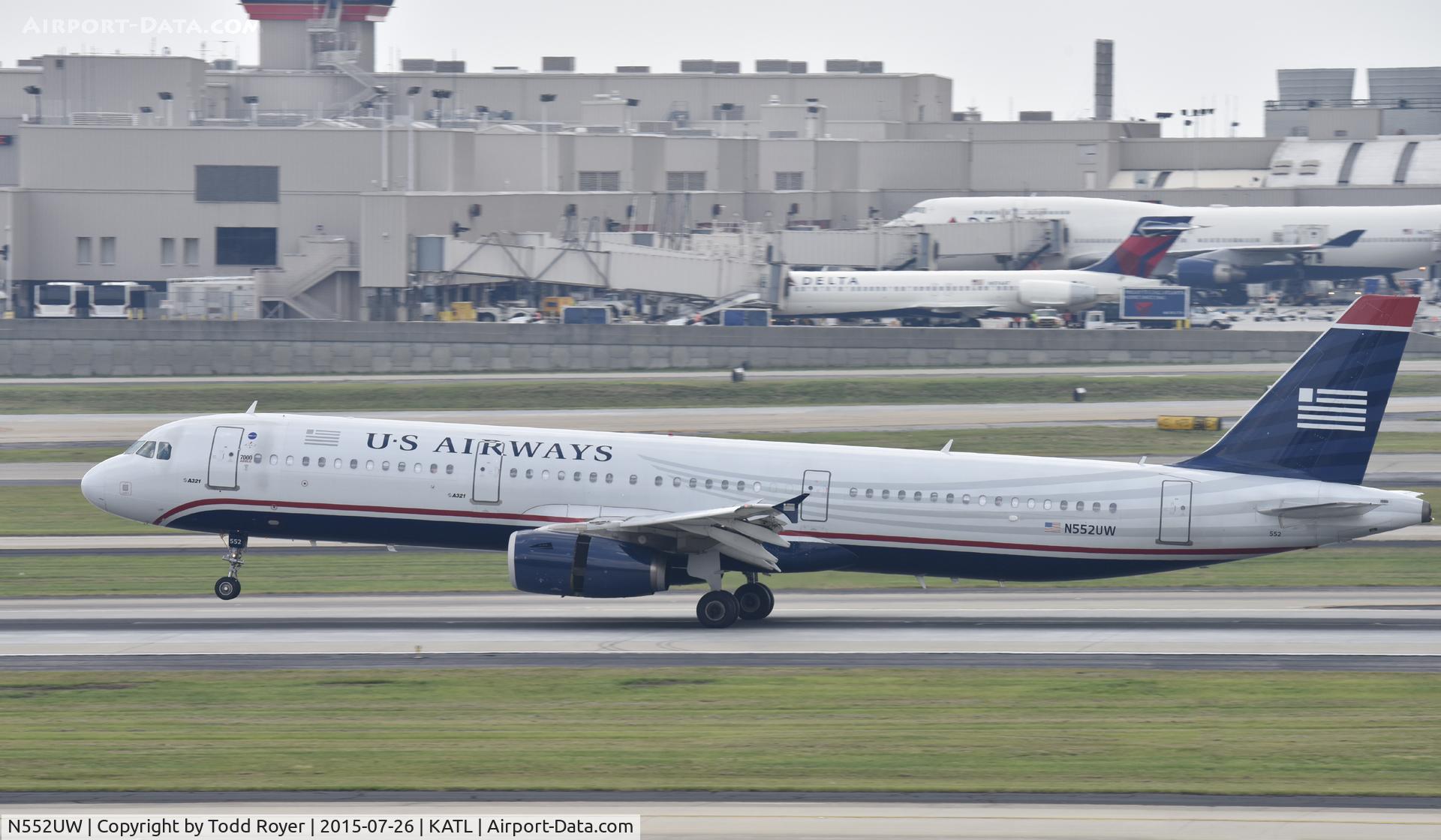 N552UW, 2011 Airbus A321-231 C/N 4957, Arriving at Atlanta