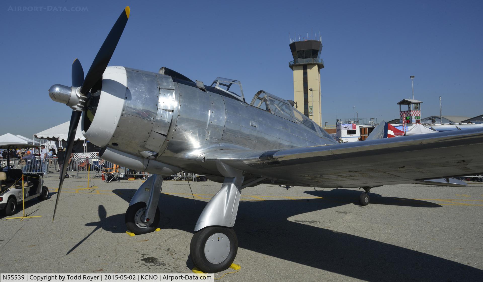 N55539, 1940 Republic AT-12 Guardsman C/N 483-38, On display at Planes of Fame Airshow