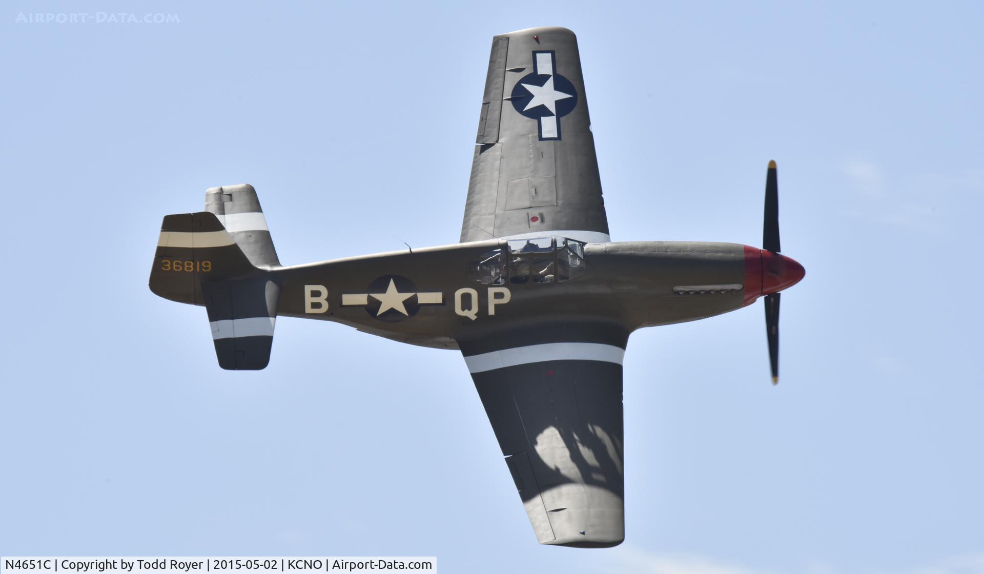 N4651C, 1943 North American P-51C-10 Mustang C/N 104-26688, Flying at the Planes of Fame Airshow