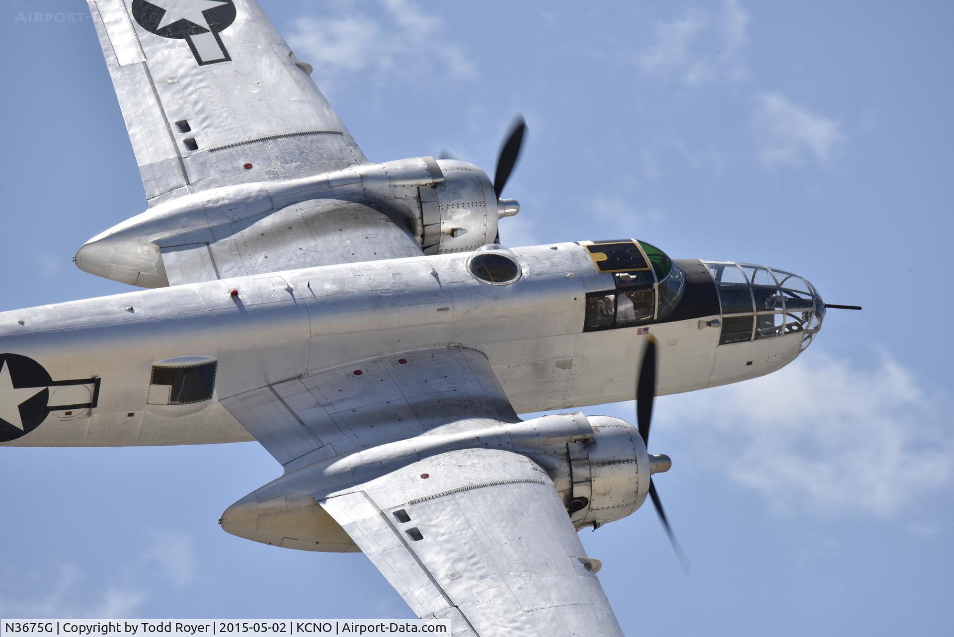 N3675G, 1944 North American B-25J Mitchell Mitchell C/N 108-33698, Flying at the Planes of Fame Airshow