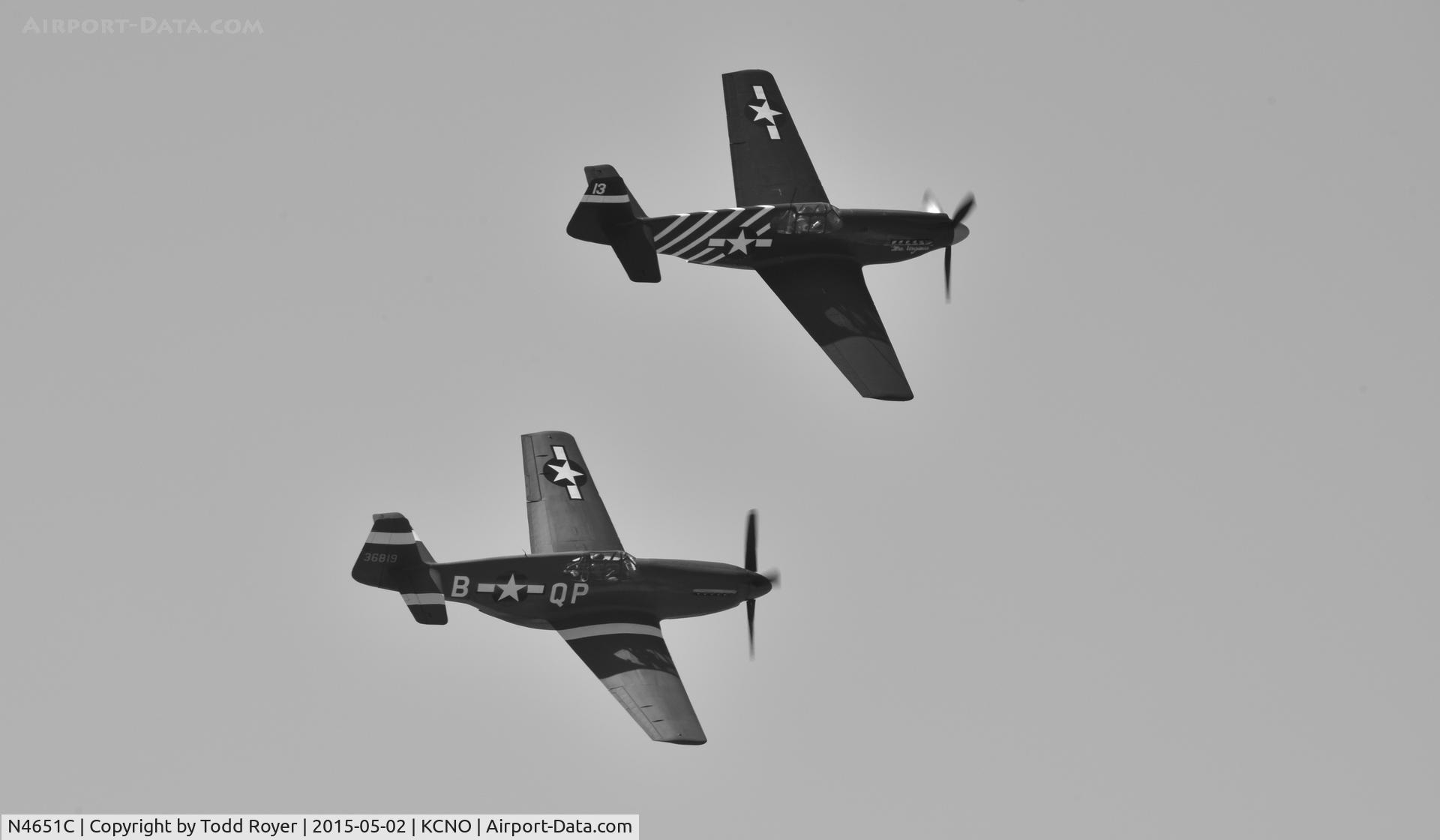 N4651C, 1943 North American P-51C-10 Mustang C/N 104-26688, Flying at the Planes of Fame Airshow