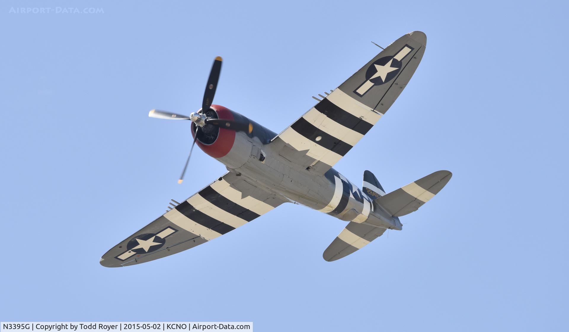 N3395G, 1942 Republic P-47G-15-CU Thunderbolt C/N 42-25254, Flying at the Planes of Fame Airshow