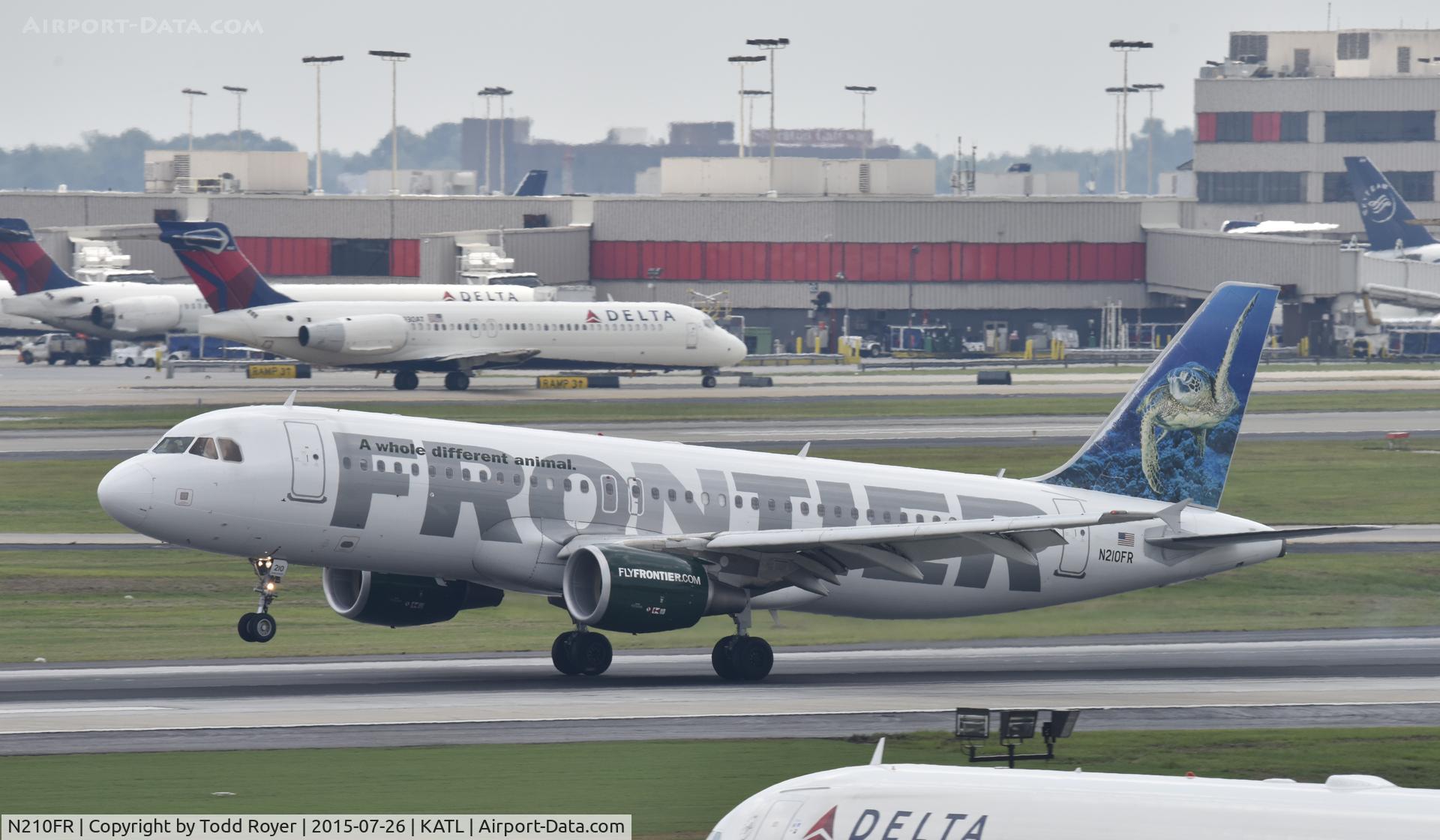 N210FR, 2011 Airbus A320-214 C/N 4668, Arriving at Atlanta