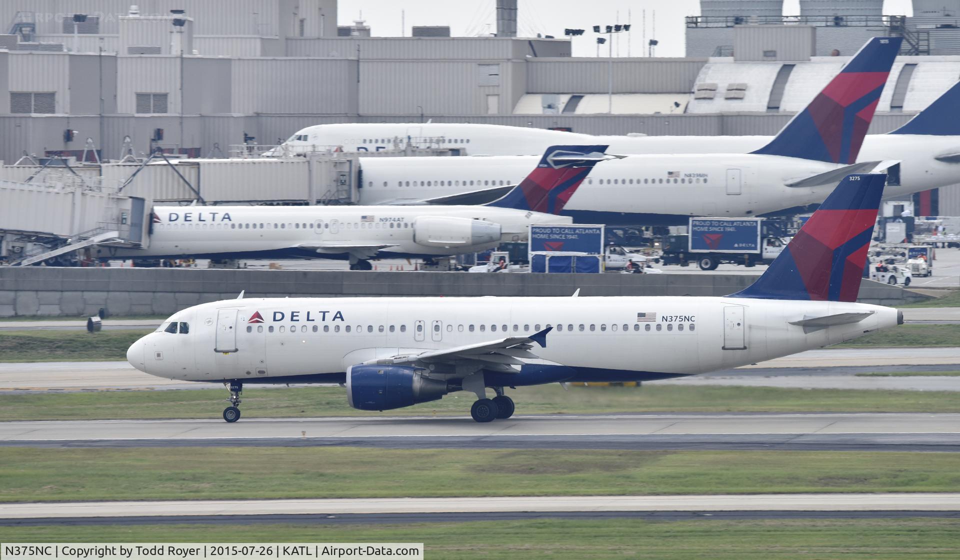 N375NC, 2002 Airbus A320-212 C/N 1789, Departing Atlanta
