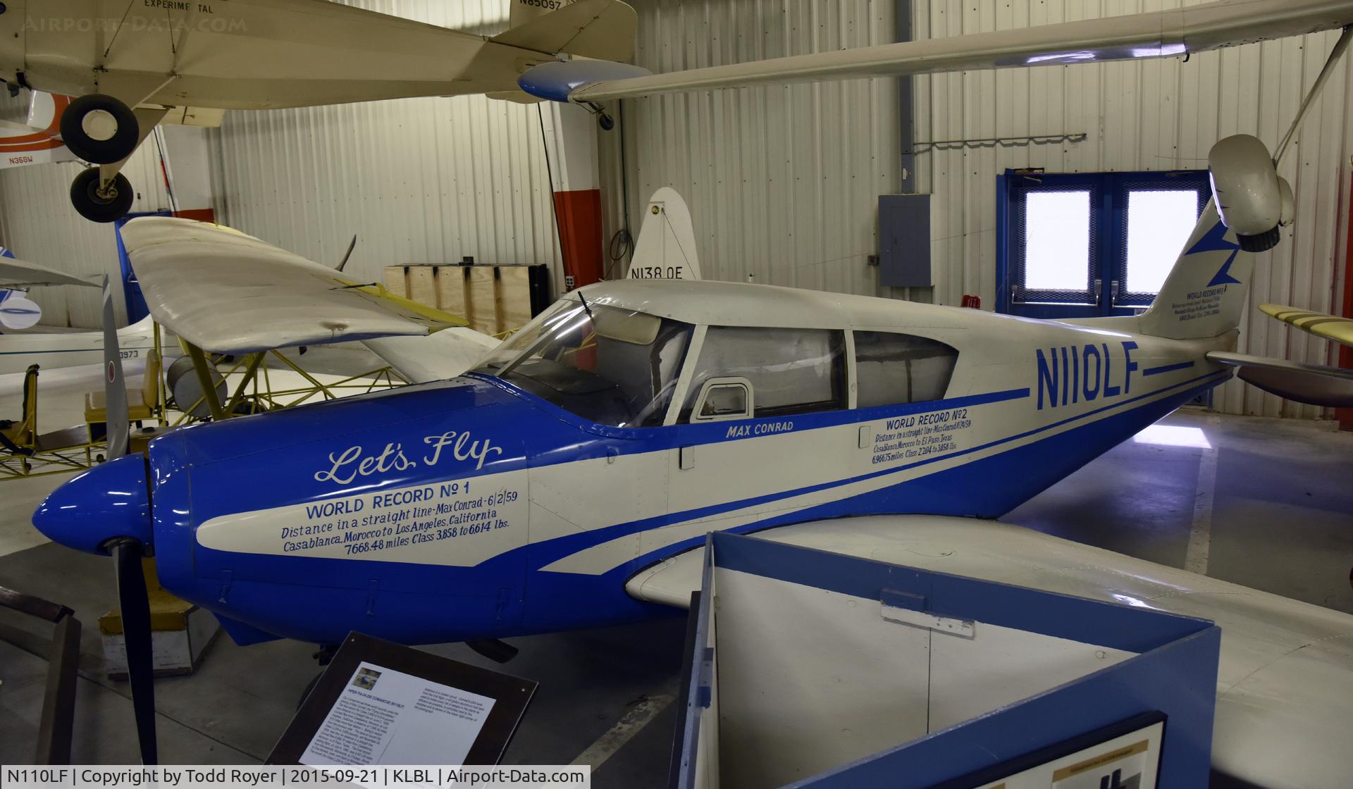 N110LF, 1959 Piper PA-24-250 Comanche C/N 24-695, On display at the Mid America Air Museum