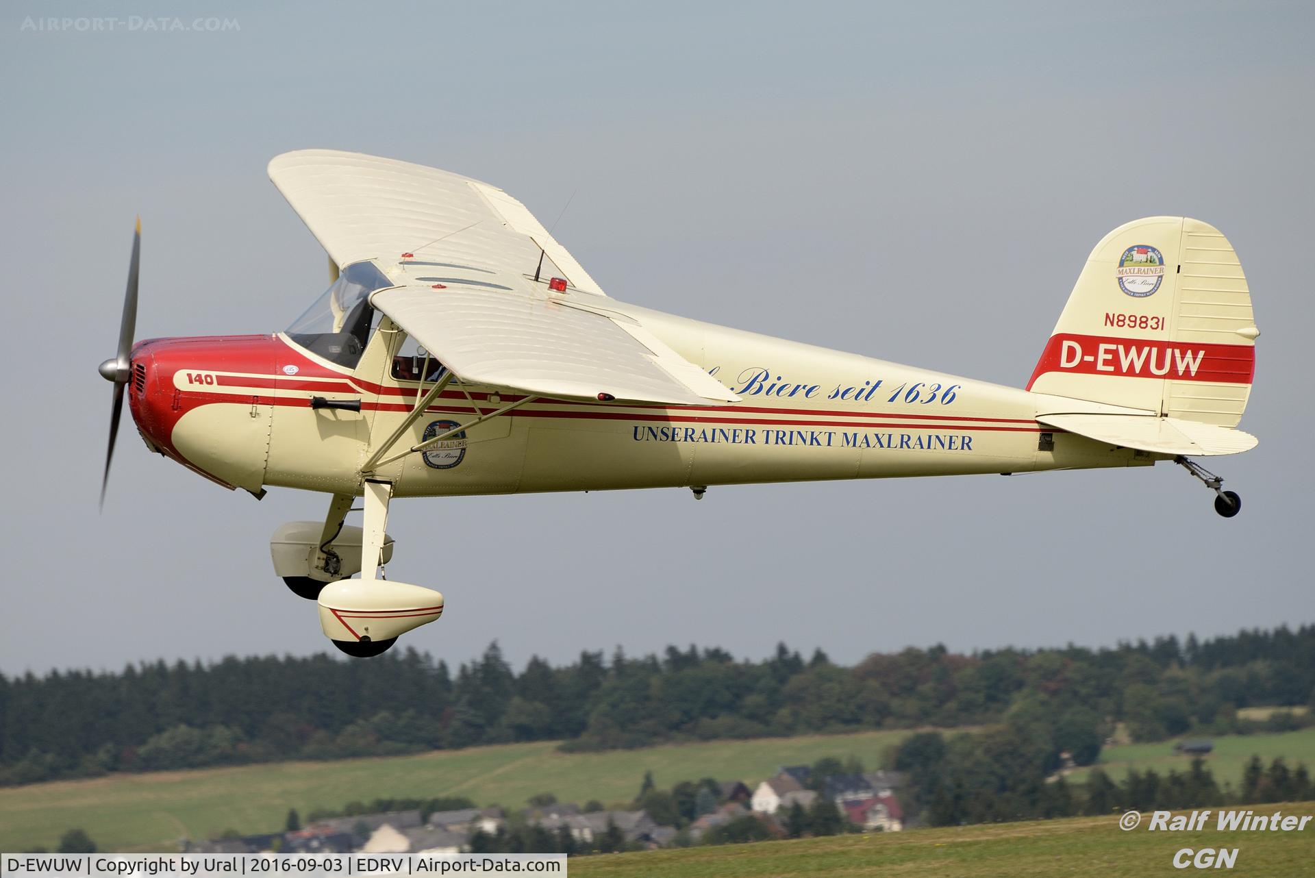 D-EWUW, 1946 Cessna 140 C/N 8880, Airshow EDRV Wershofen/Eifel, 03.09.2016