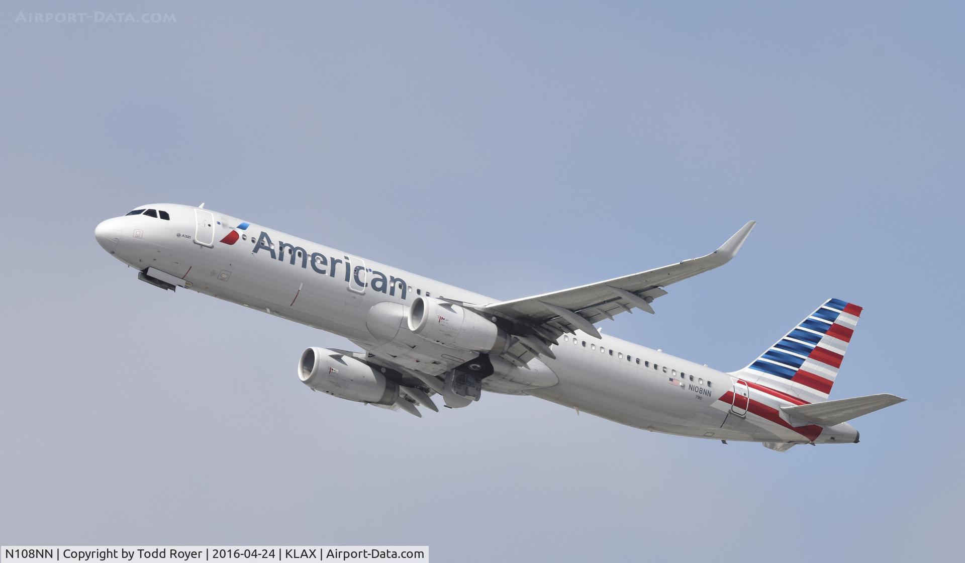 N108NN, 2013 Airbus A321-231 C/N 5946, Departing LAX