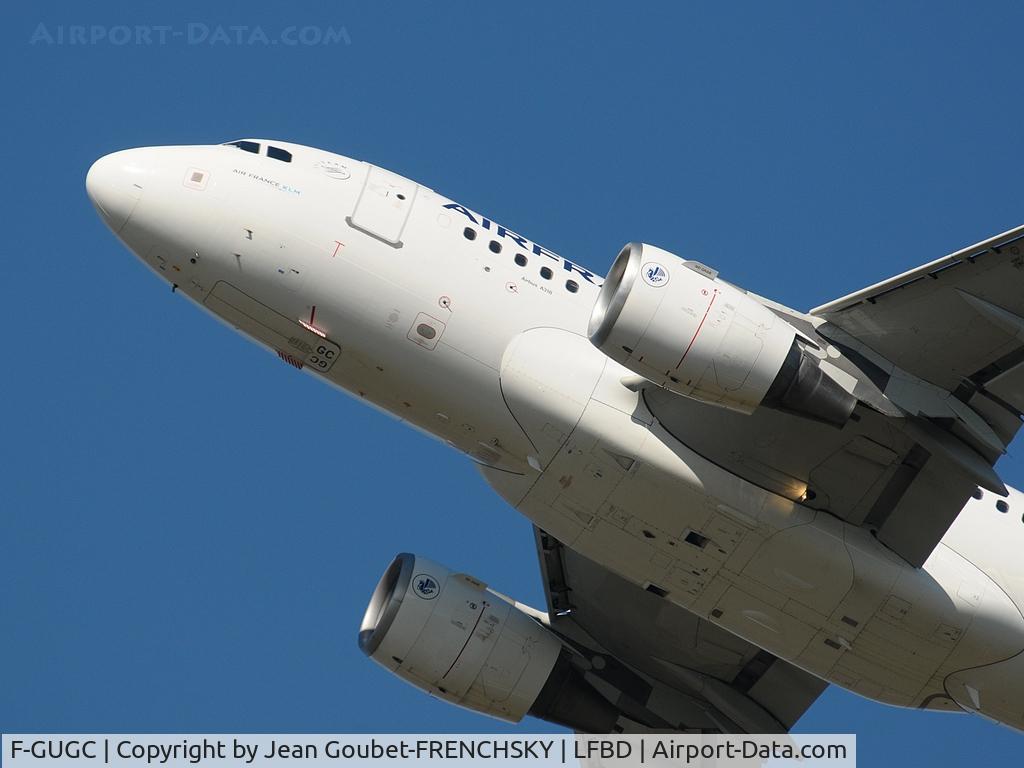 F-GUGC, 2002 Airbus A318-111 C/N 2071, take off runway 23