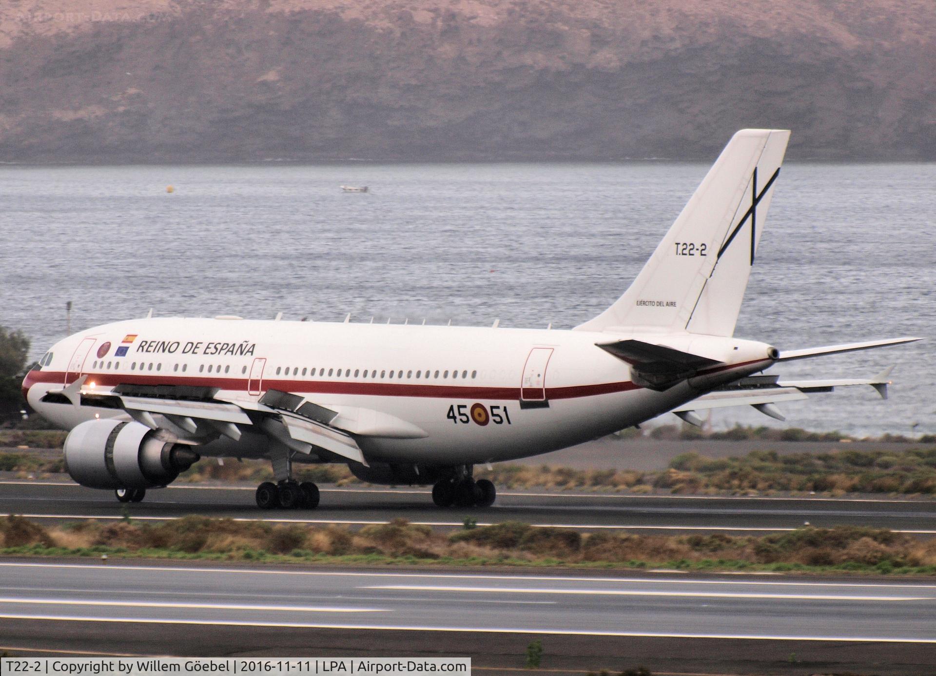 T22-2, 1990 Airbus A310-304 C/N 551, Landing op Las Palmas Gran Canaria