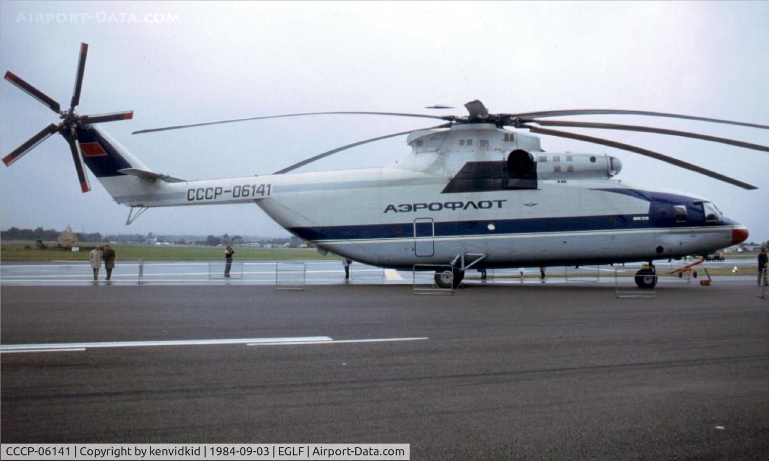 CCCP-06141, Mil Mi-26 C/N 00935232, At the 1984 Farnborough International Air Show. Scanned from slide.