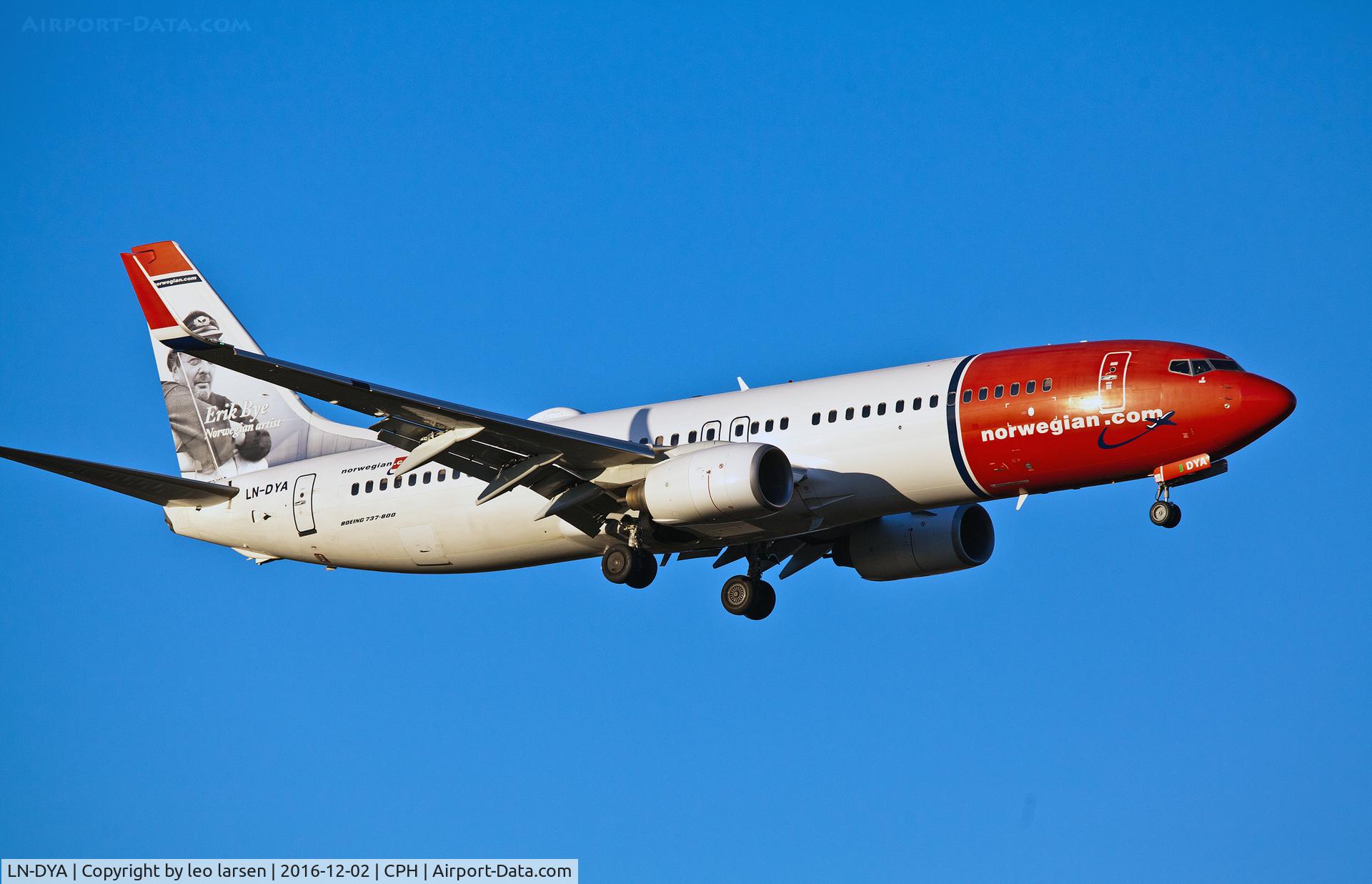 LN-DYA, 2009 Boeing 737-8JP C/N 39162, Copenhagen 2.12.16