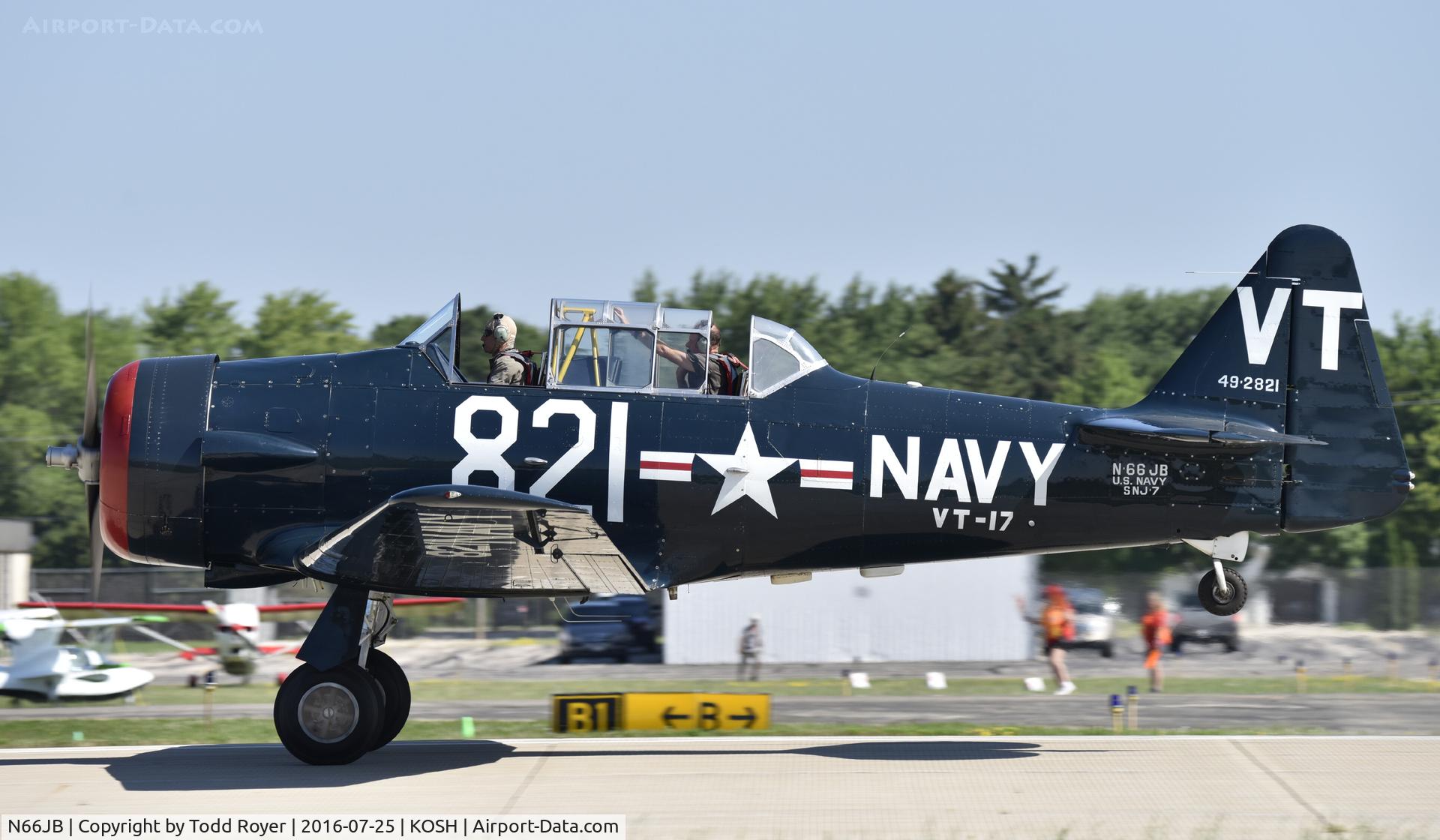 N66JB, 1949 North American T-6G Texan C/N 168-19, Airventure 2016