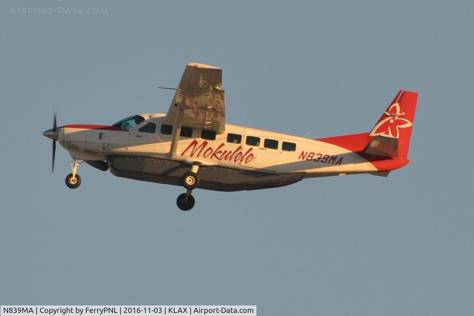 N839MA, 2012 Cessna 208B Grand Caravan C/N 2080198, Morning departure from LAX