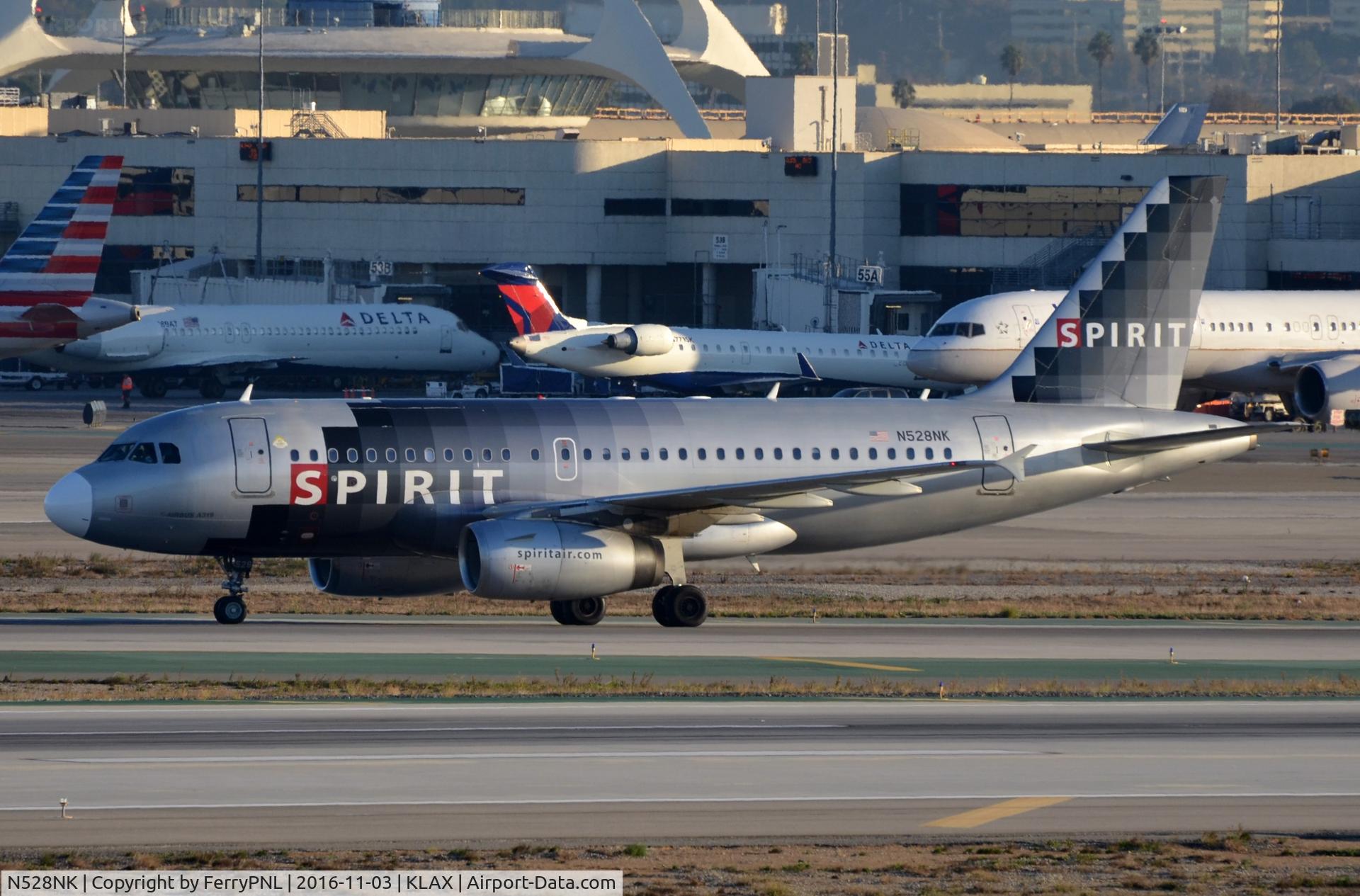 N528NK, 2007 Airbus A319-132 C/N 2983, Spirit in the oldest of three color schemes in use at present.