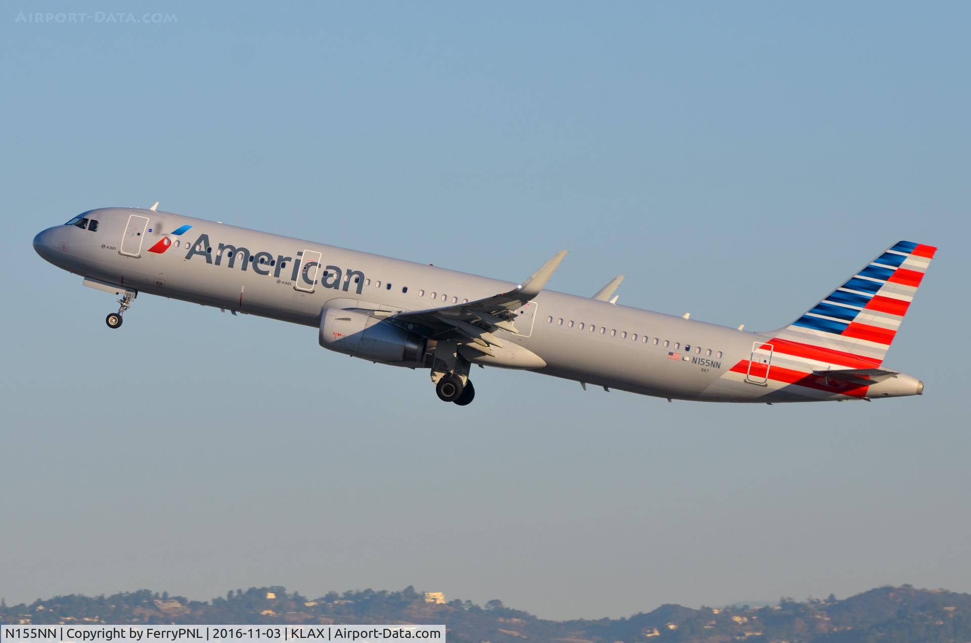 N155NN, 2016 Airbus A321-231 C/N 6940, AA A321 lifting-off.