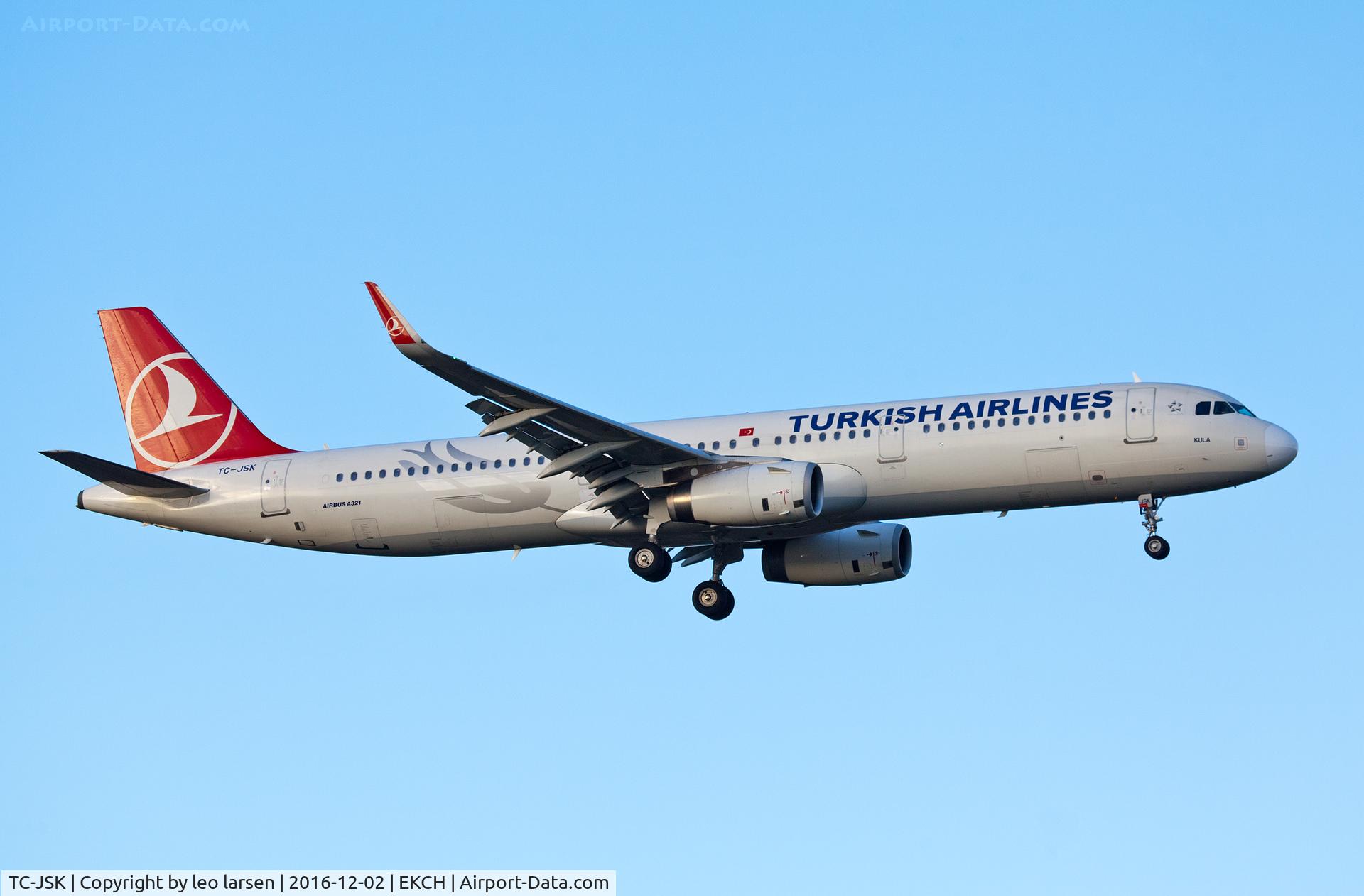 TC-JSK, 2013 Airbus A321-231 C/N 5663, Copenhagen 2.12.16