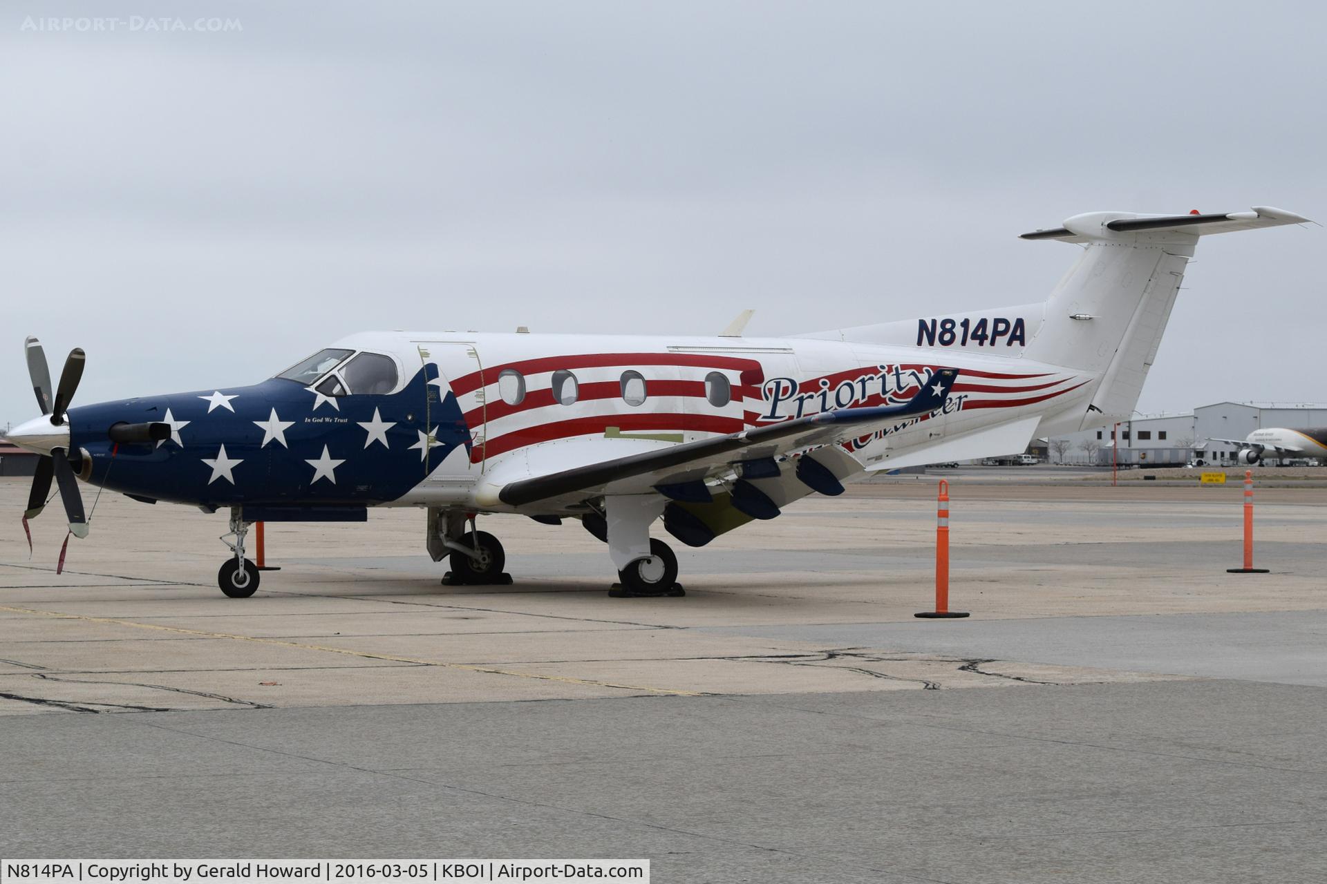 N814PA, 1995 Pilatus PC-12 C/N 110, Parked on Western Aircraft's ramp