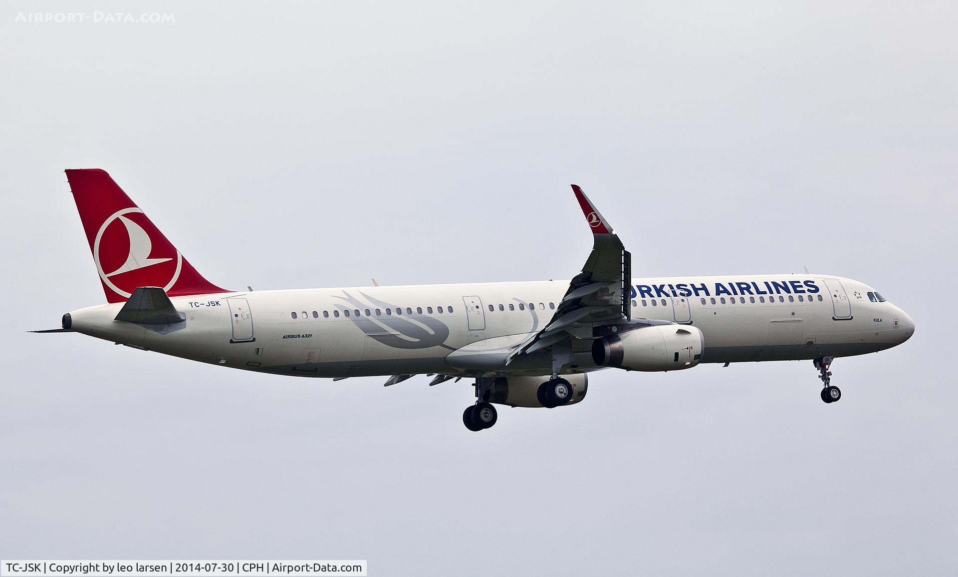 TC-JSK, 2013 Airbus A321-231 C/N 5663, Copenhagen 30.7.14