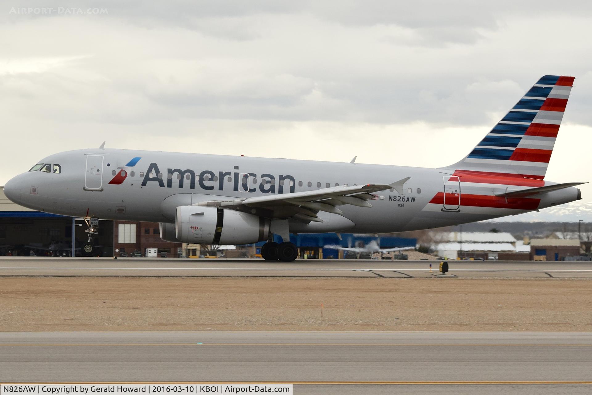 N826AW, 2001 Airbus A319-132 C/N 1534, Landing RWY 10L.