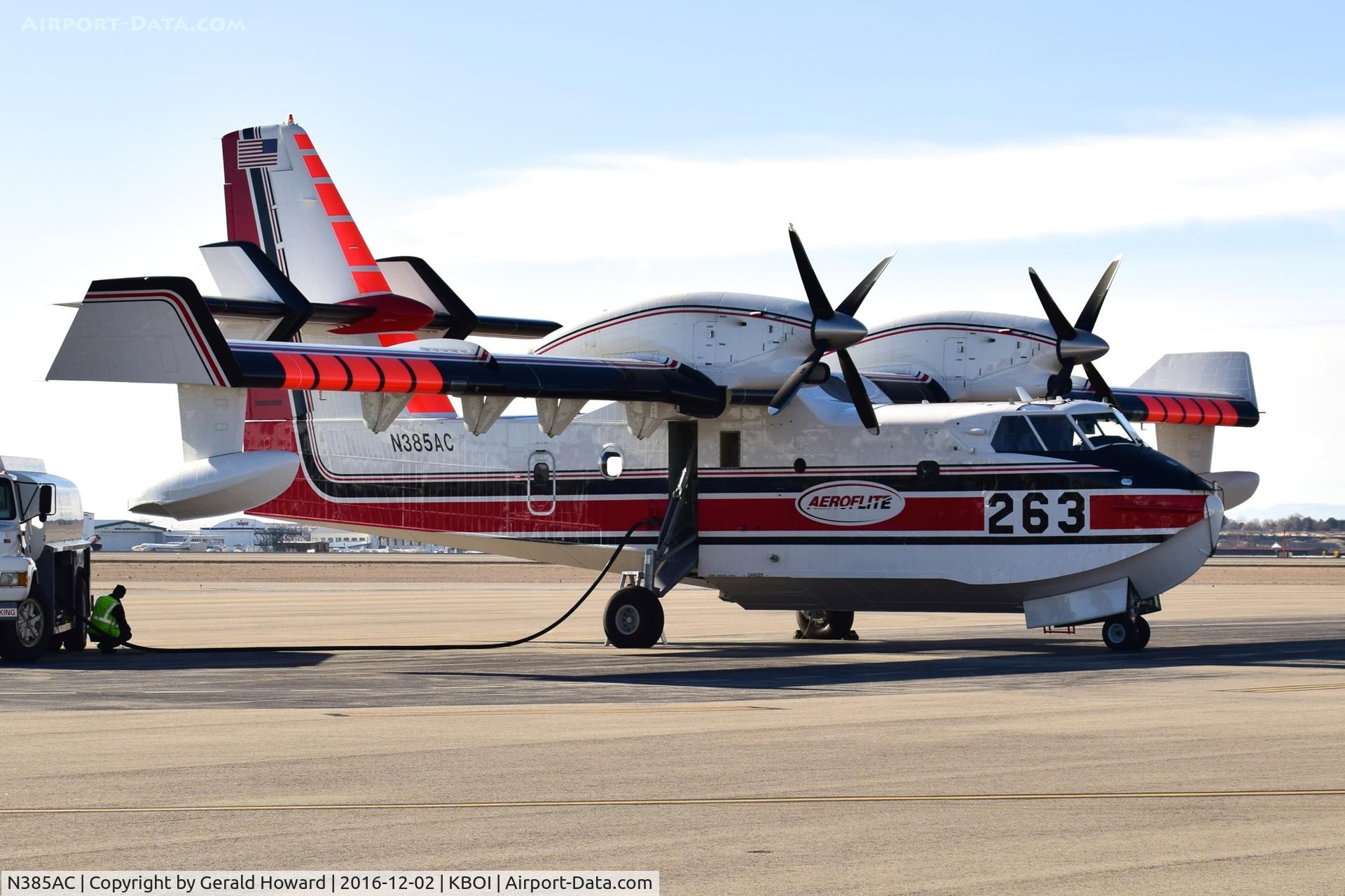 N385AC, 2015 Bombardier CL-415 (CL-215-6B11) C/N 2095, Gassing up at Jackson Jet Center.